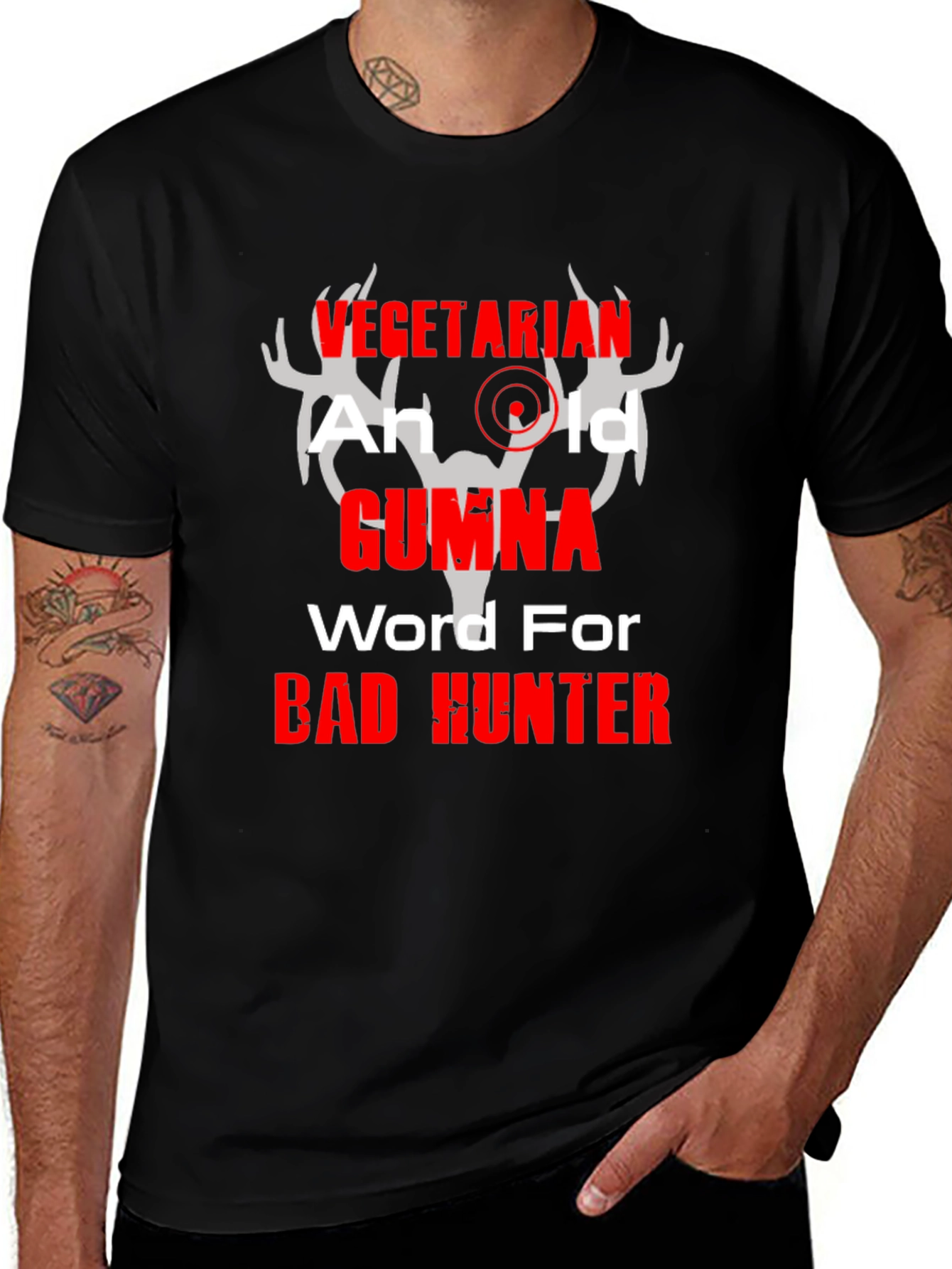 Variant 8 of Vegetarian Gumna Bad Hunter T-Shirt