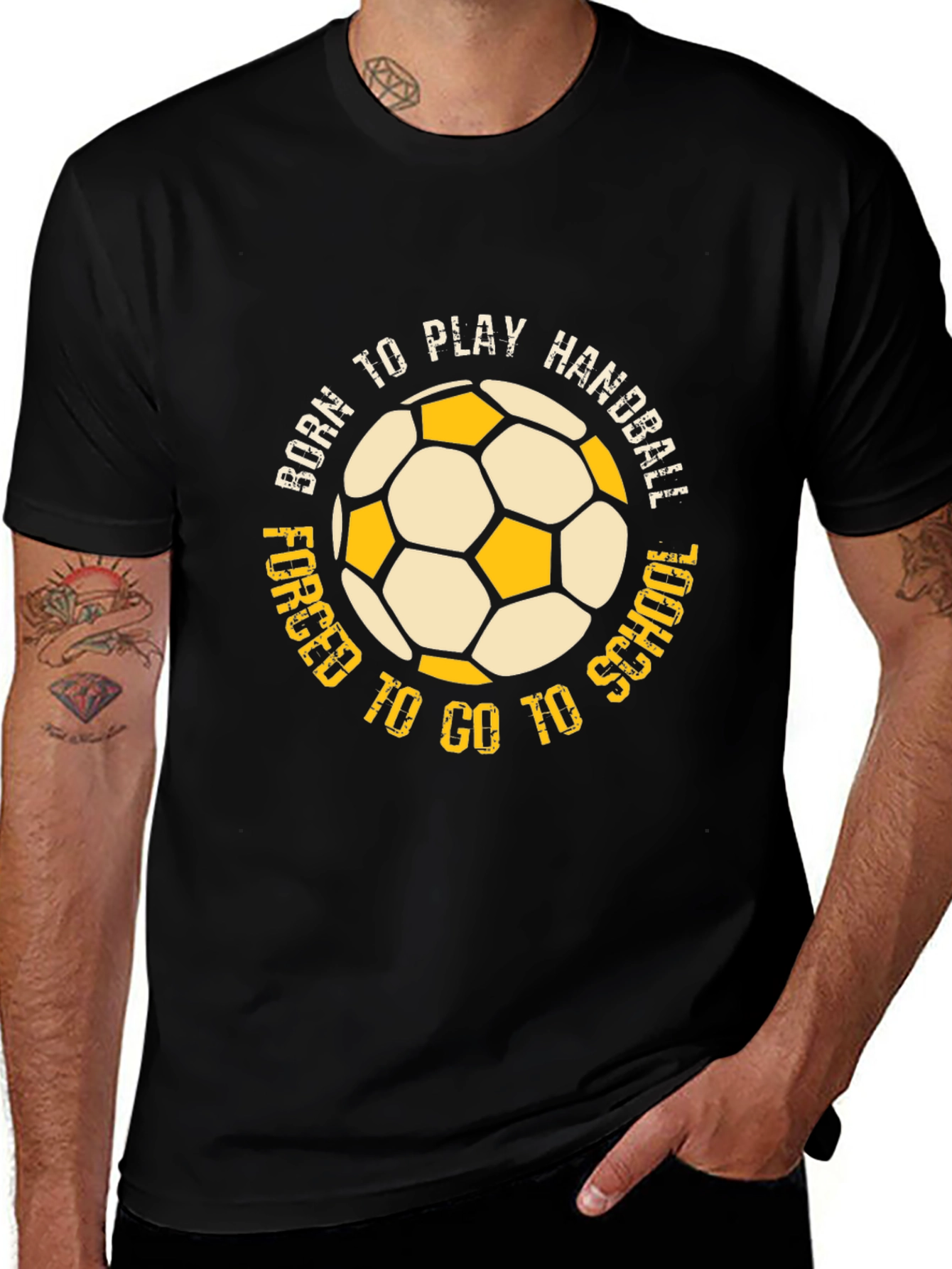 Variant 13 of Born to Play Handball T-Shirt