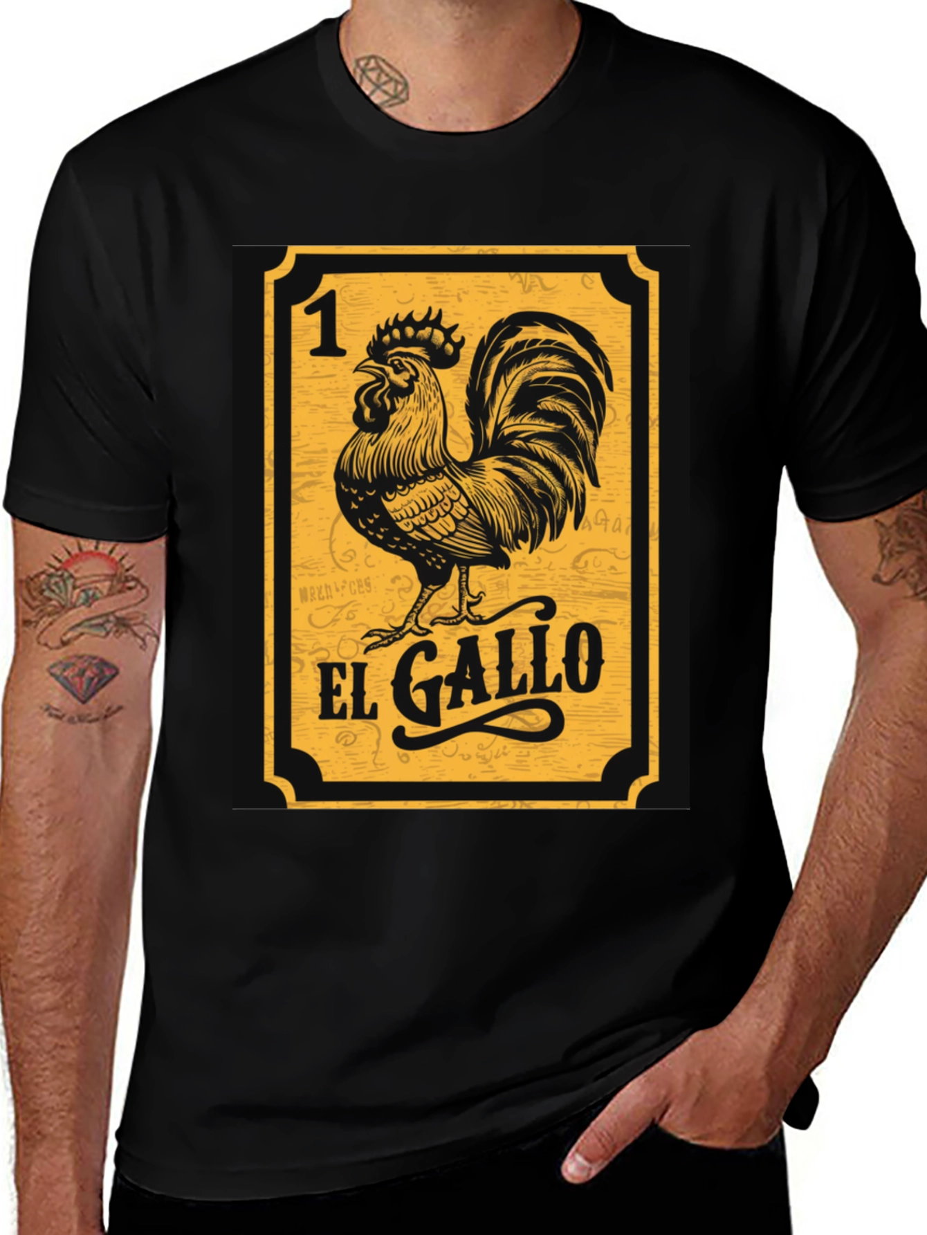 El Gallo T-Shirt - Lottery Card Style