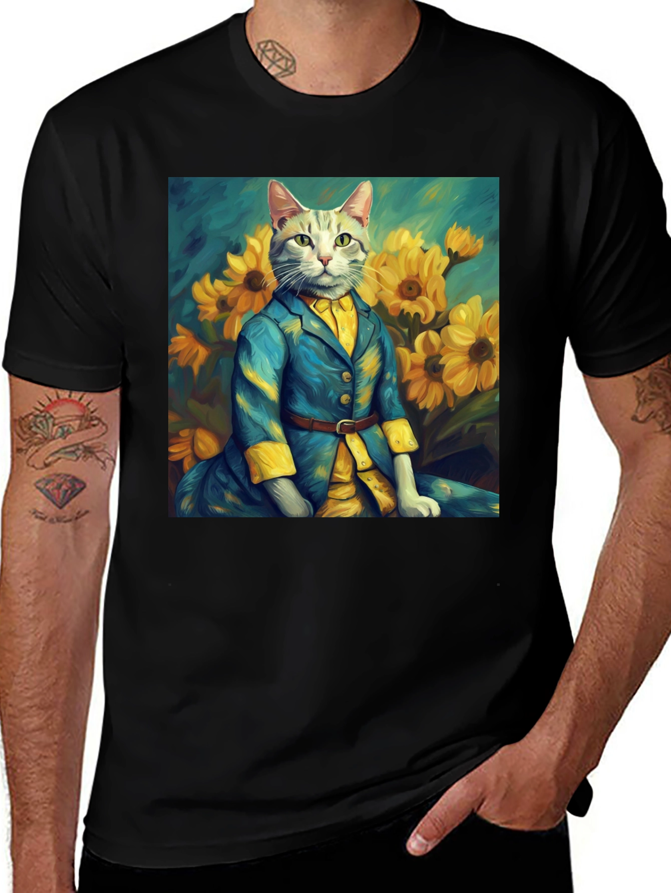 Variant 16 of Dapper Cat in Suit T-Shirt