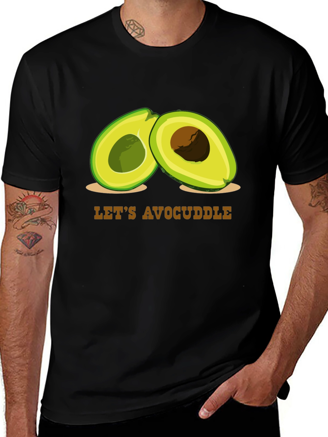 Variant 28 of Avocuddle Graphic Tee - Cute Avocado T-Shirt