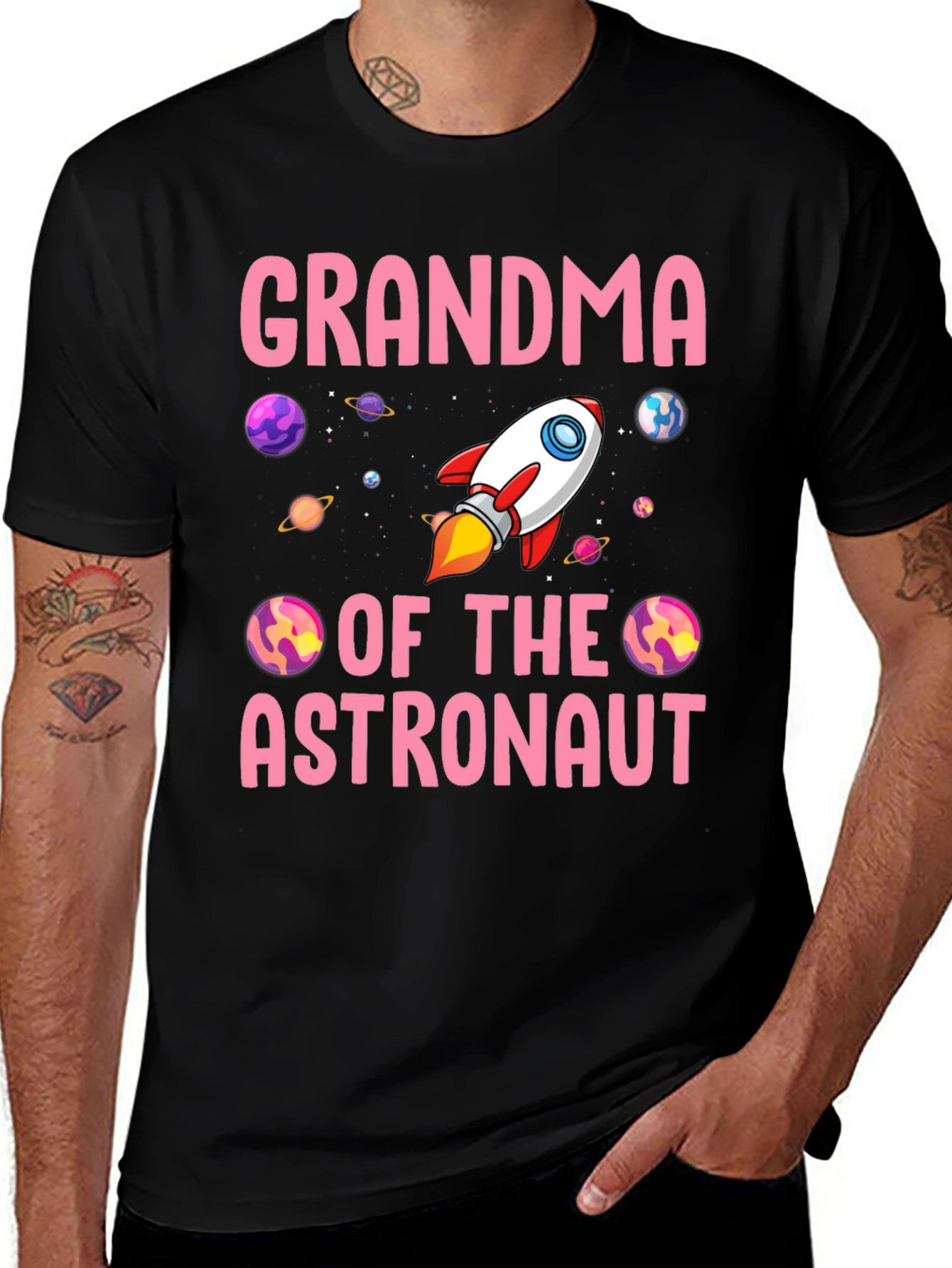 Variant 9 of Grandma of the Astronaut T-Shirt - Space Design
