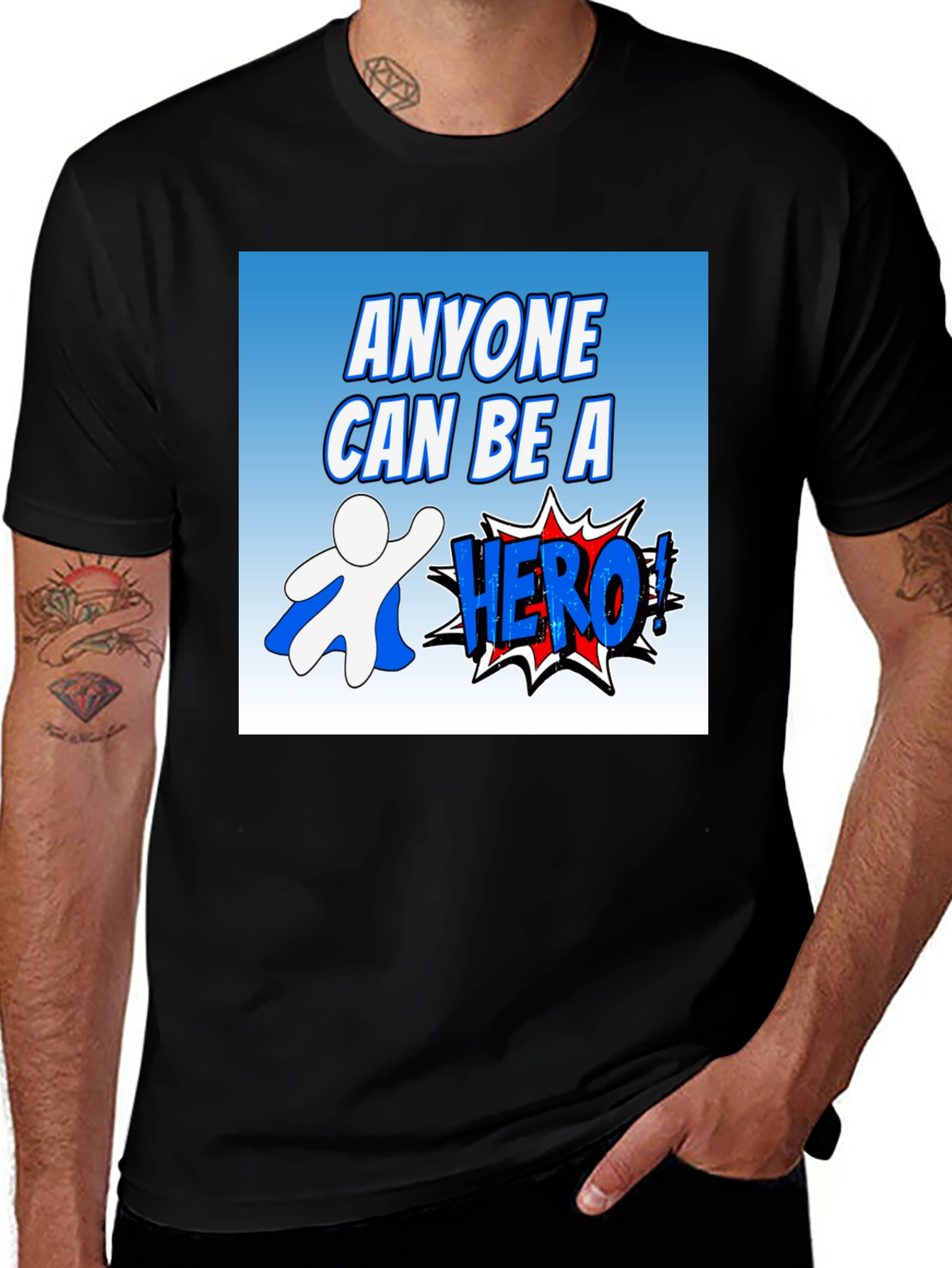 Variant 30 of Anyone Can Be A Hero Graphic T-Shirt