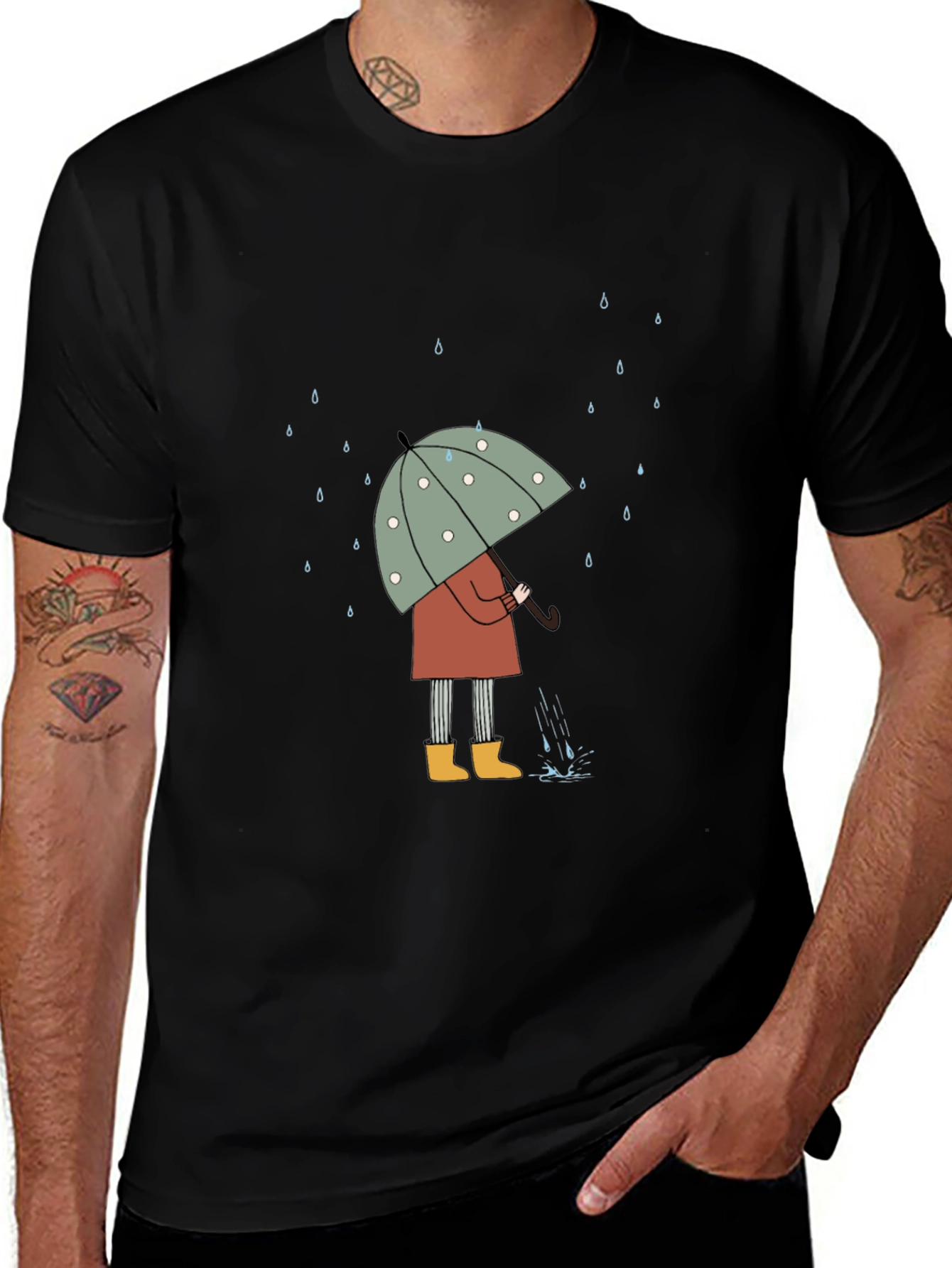 Variant 14 of Rainy Day Umbrella Graphic T-Shirt