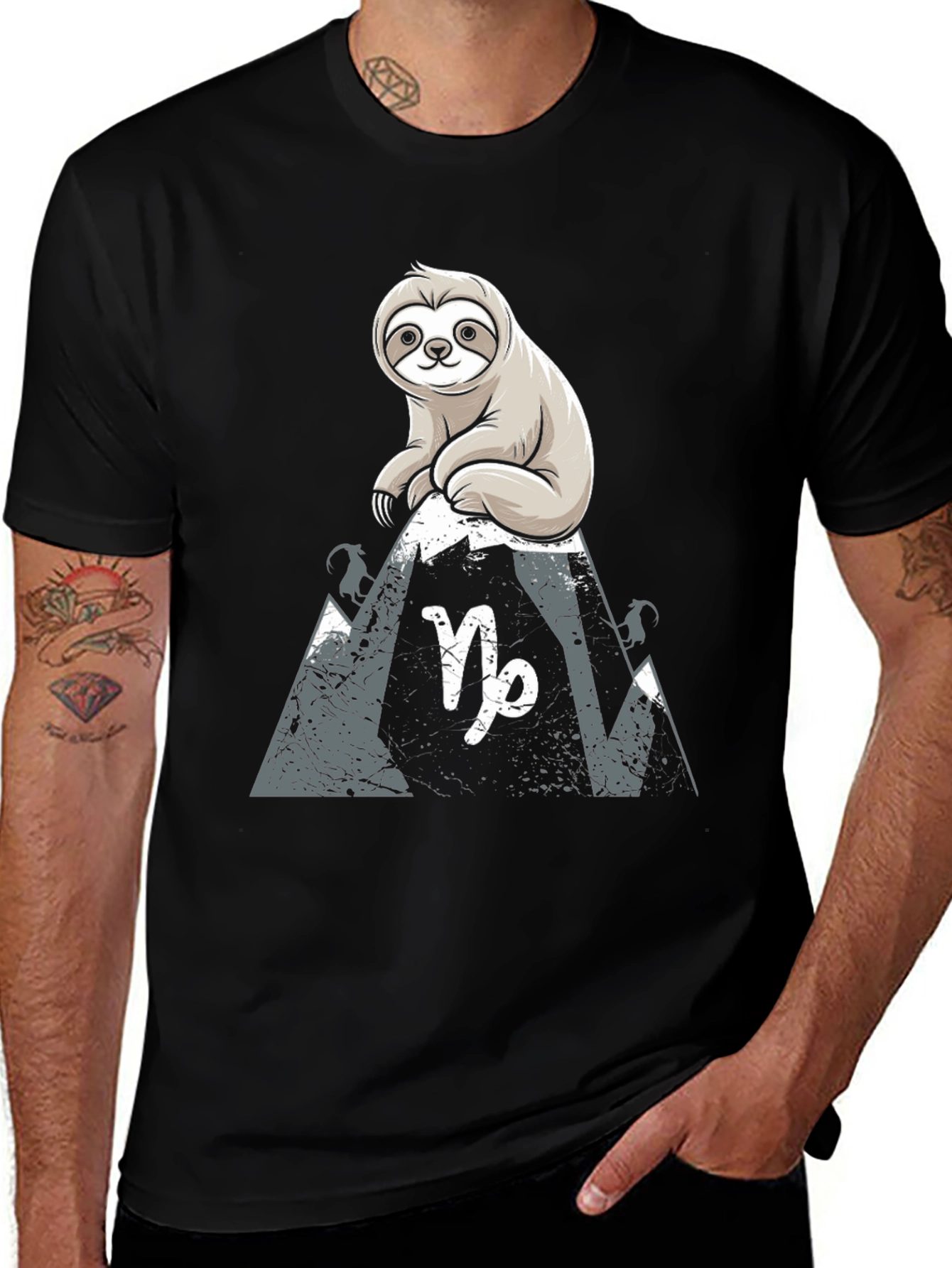 Capricorn Sloth T-Shirt - Zodiac Sign Tee