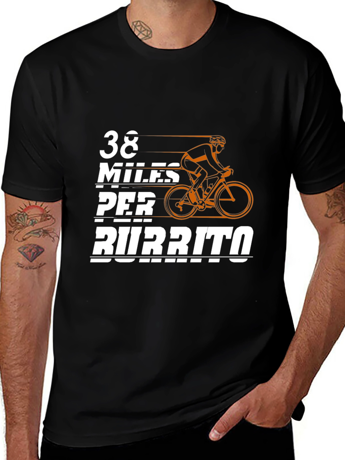 Variant 18 of 38 Miles Per Burrito Cyclist T-Shirt