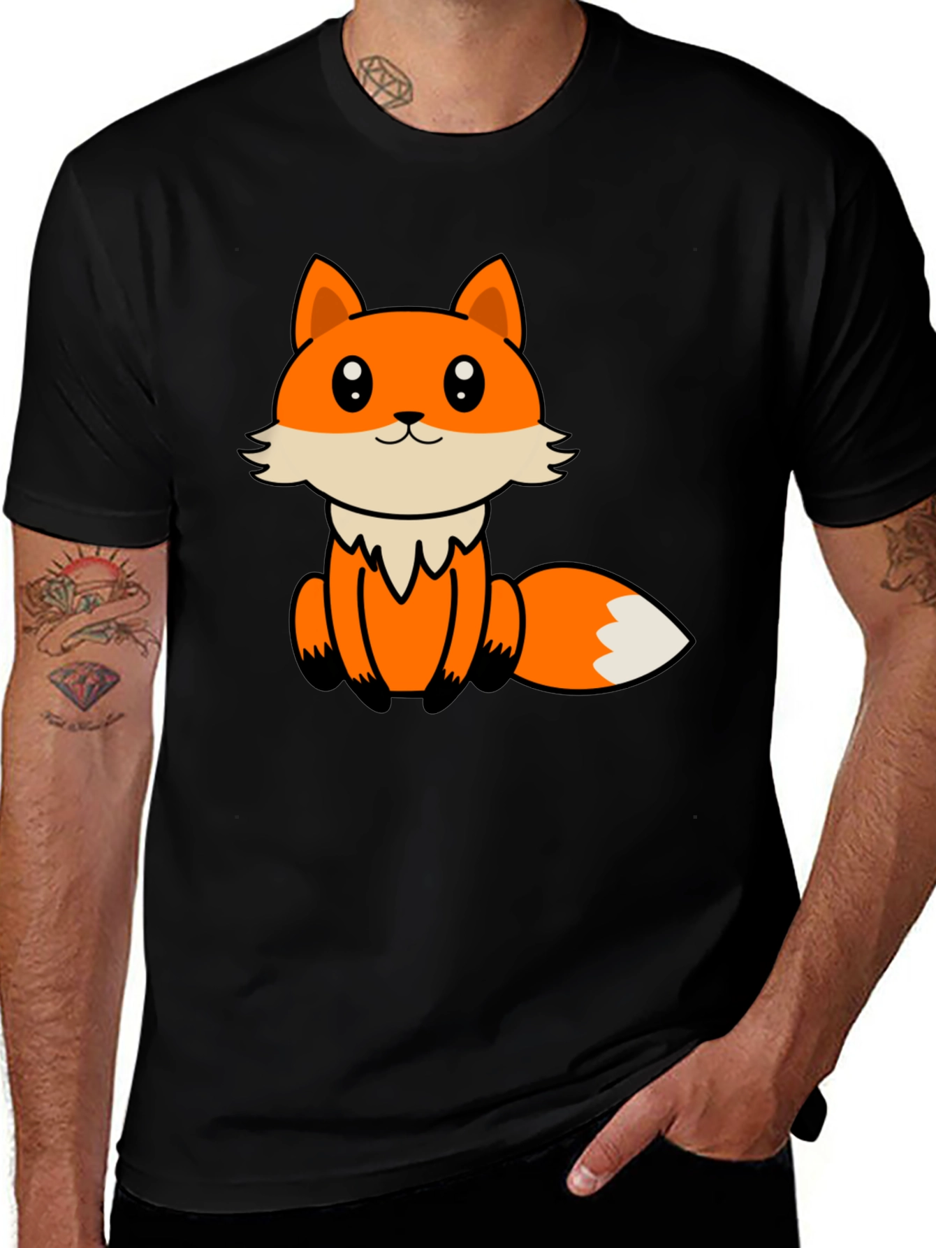 Variant 12 of Cute Cartoon Fox Graphic T-Shirt