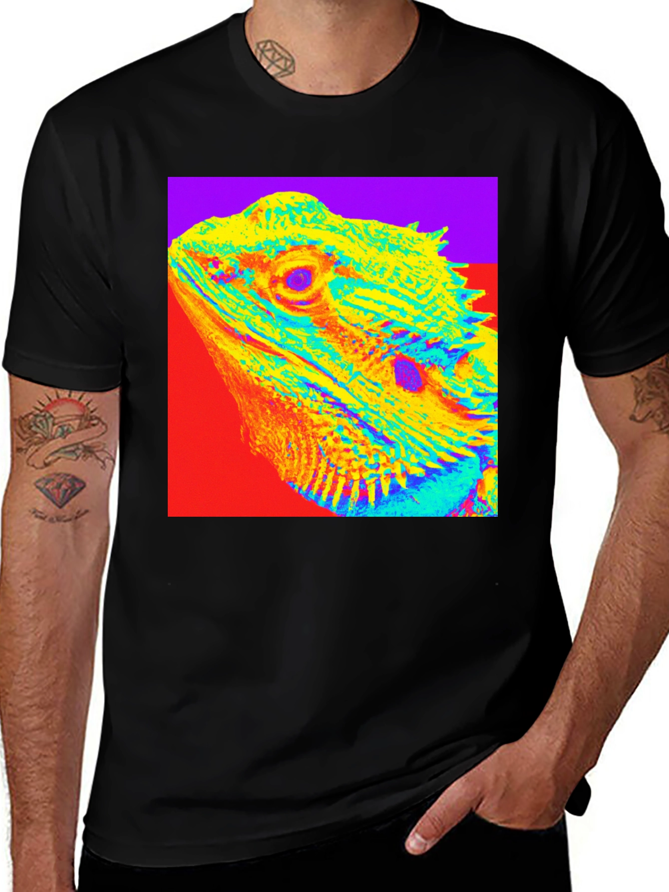 Variant 24 of Cool Lizard Pop Art Graphic Tee