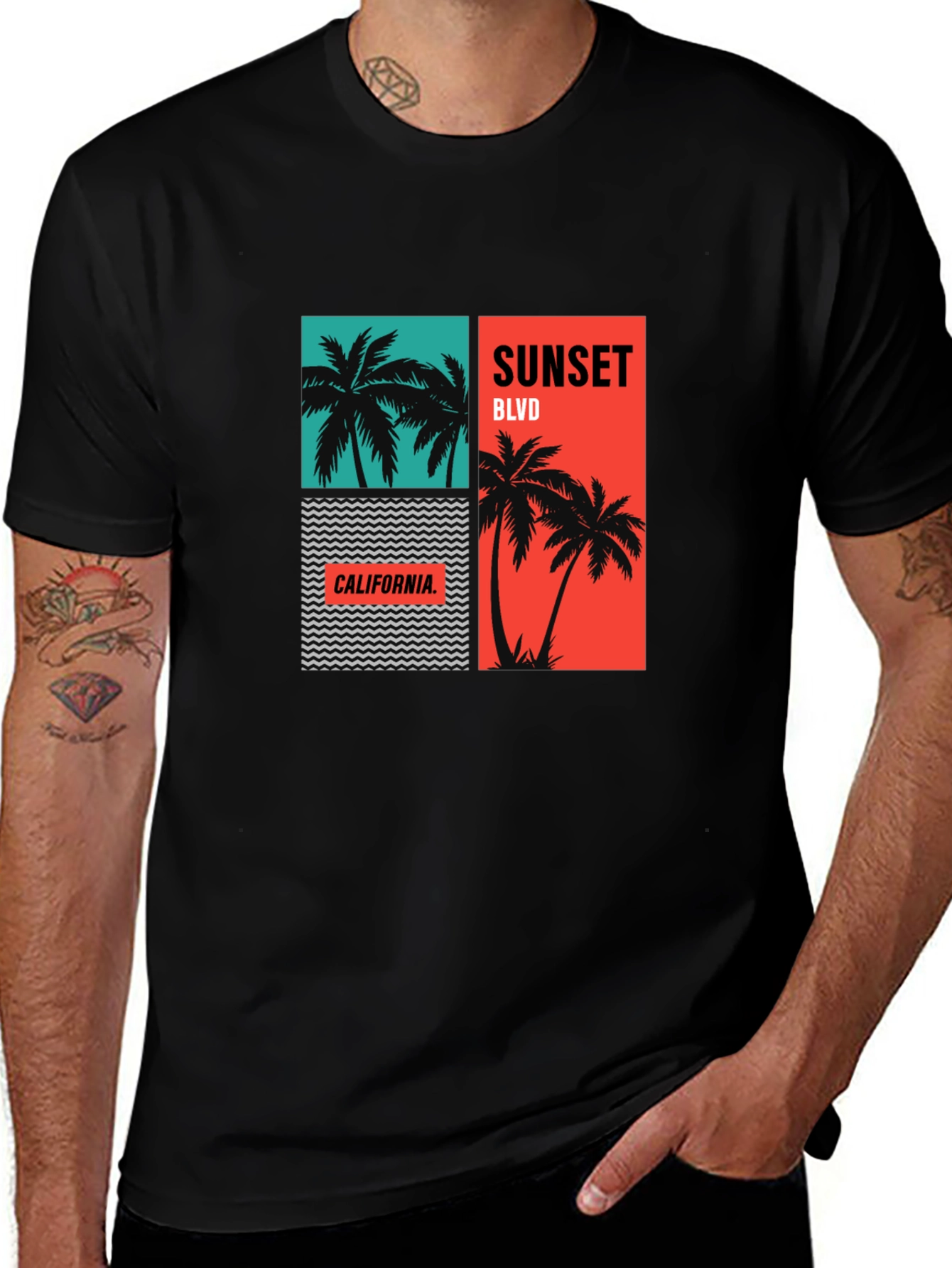 Variant 17 of Sunset Blvd California Graphic Tee