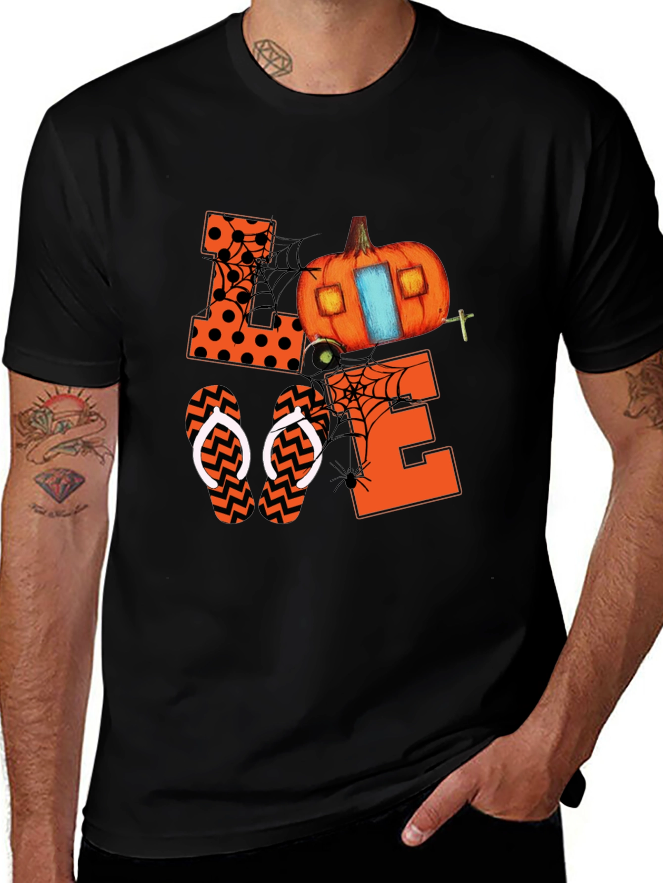 Variant 12 of Halloween Love Pumpkin Camper T-Shirt