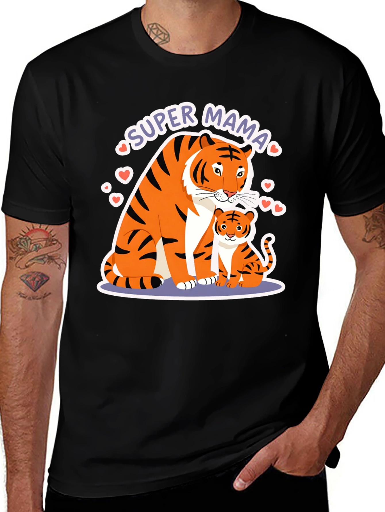 Variant 10 of Super Mama Tiger Graphic T-Shirt