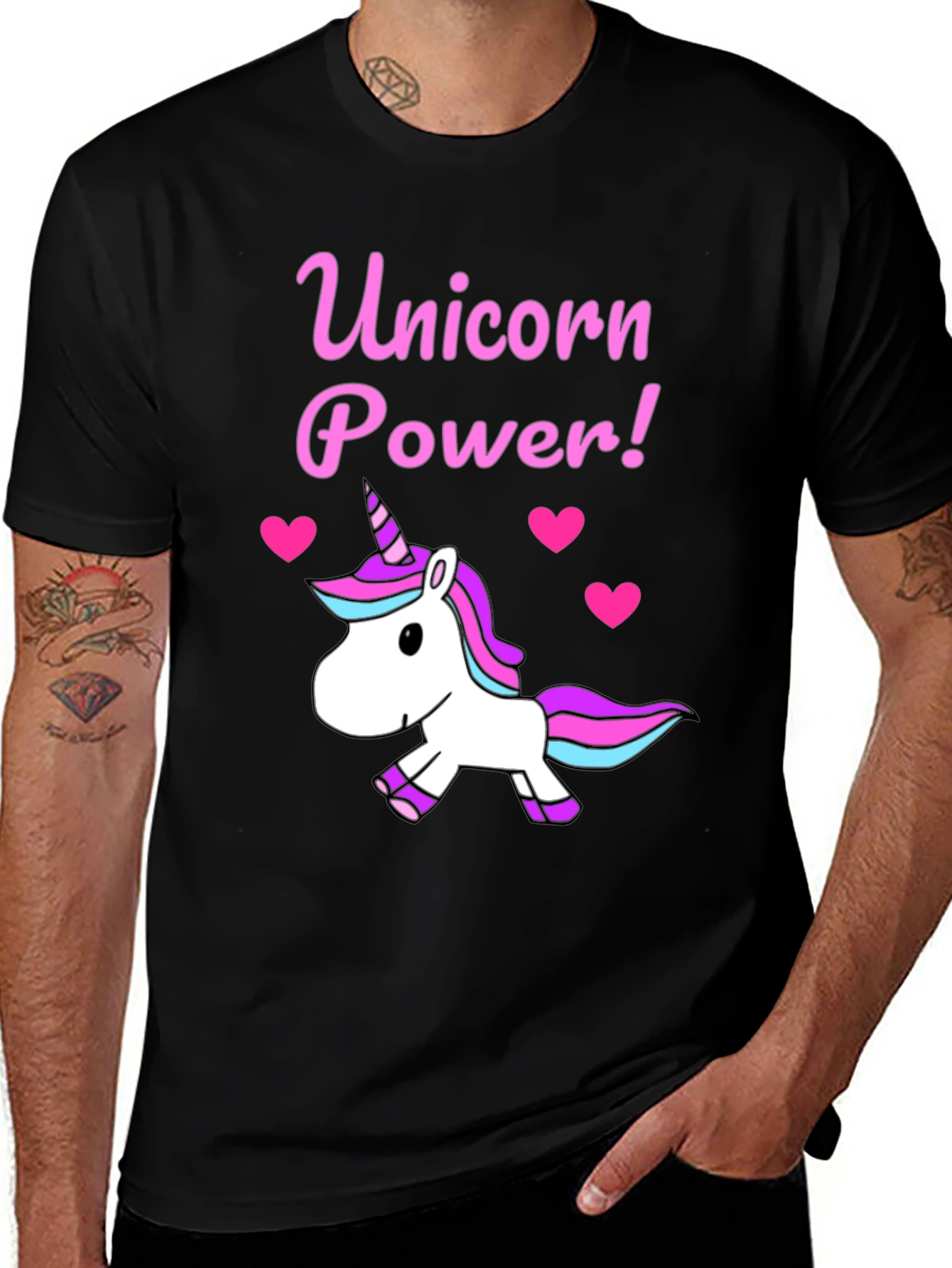 Variant 14 of Unicorn Power T-Shirt - Cute Cartoon Design