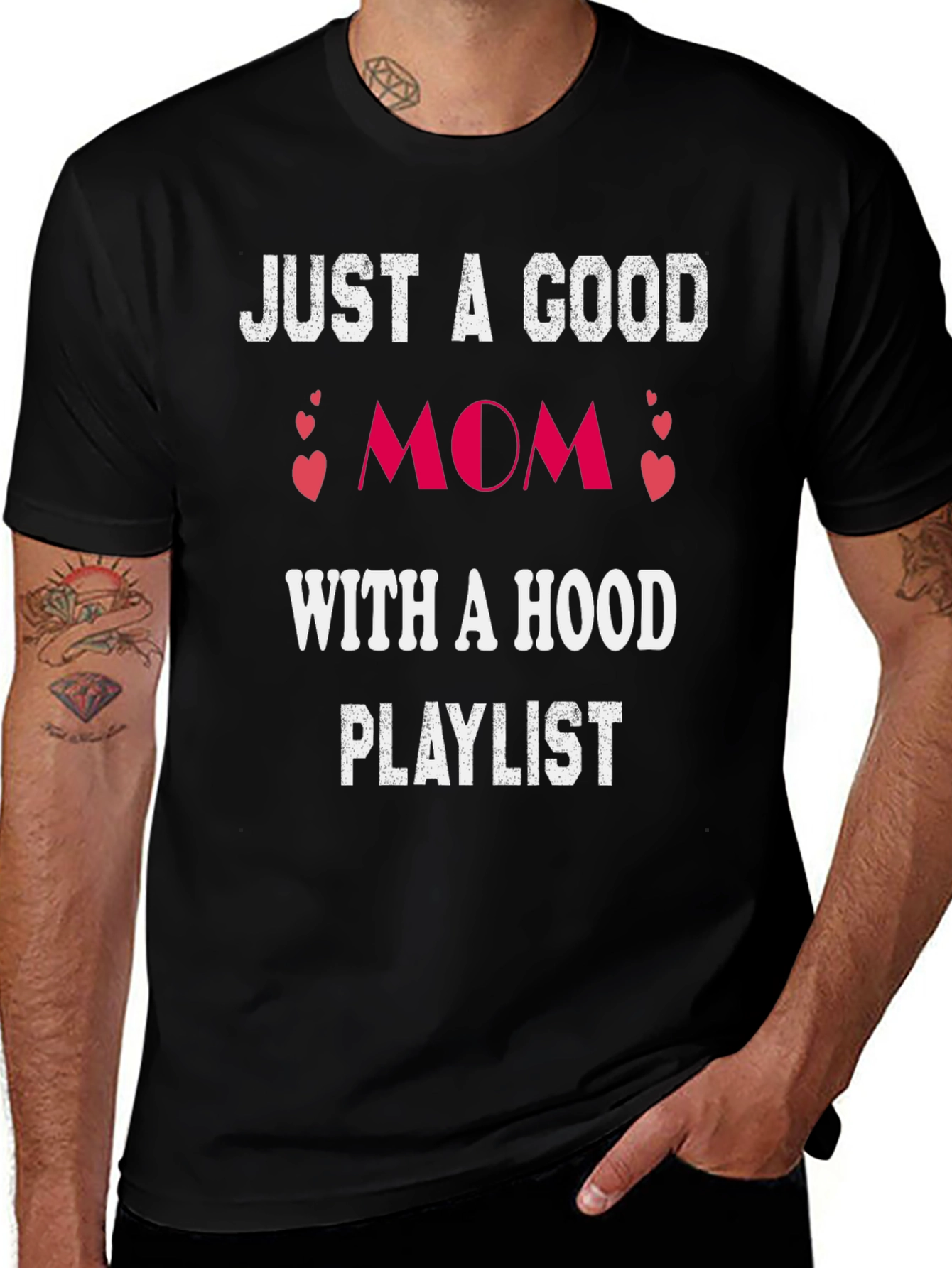 Variant 25 of Good Mom Hood Playlist T-Shirt