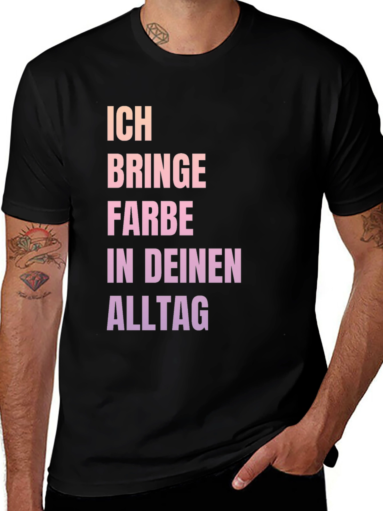 Ich Bringe Farbe T-Shirt - Black