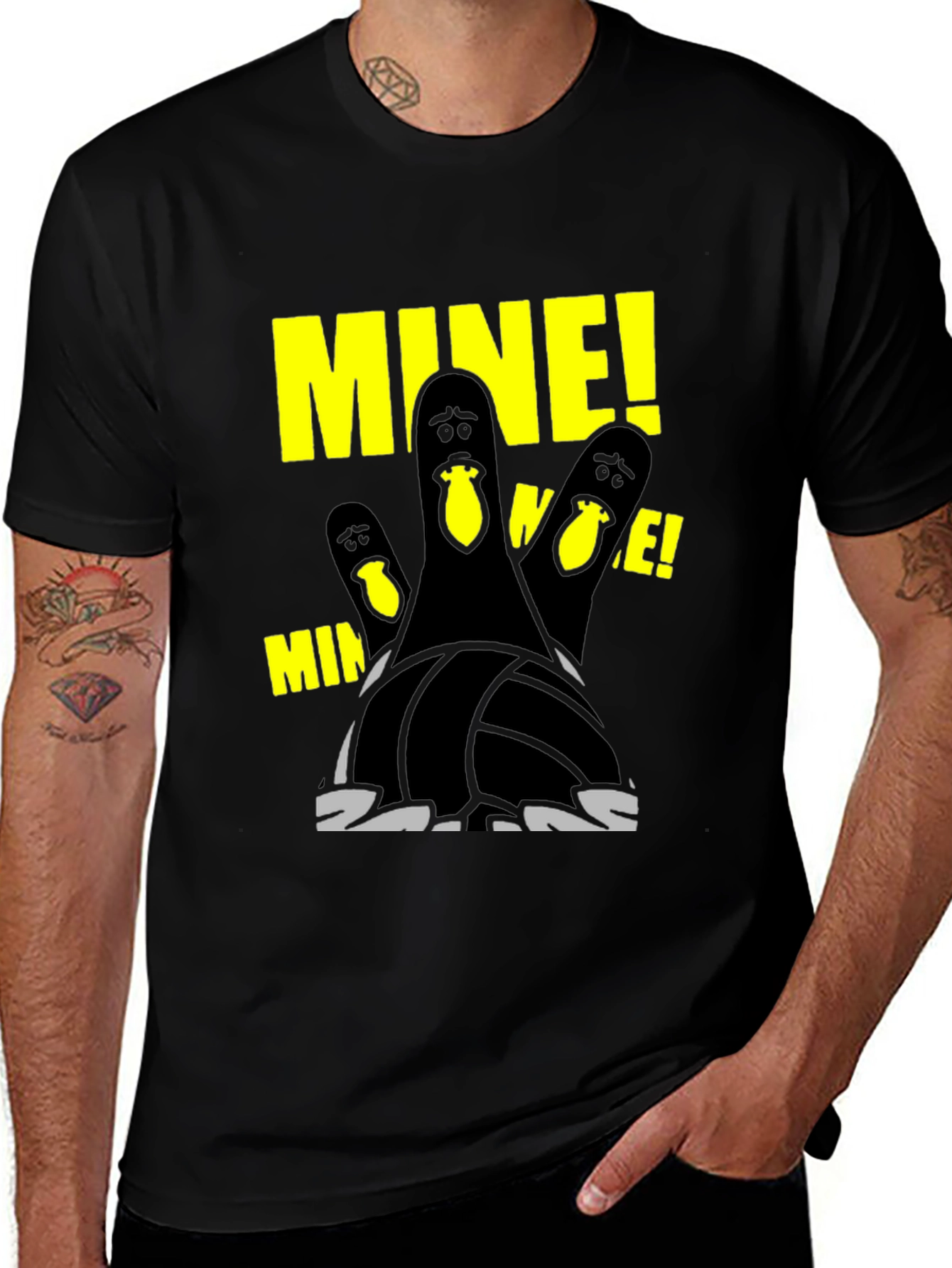 Variant 9 of Funny Bowling Pins "MINE" T-Shirt