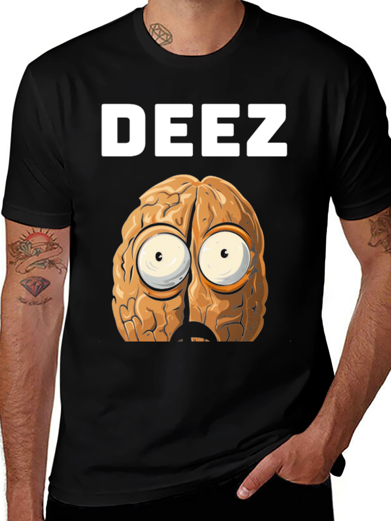Variant 15 of Deez Nuts Brain T-Shirt - Funny Graphic Tee