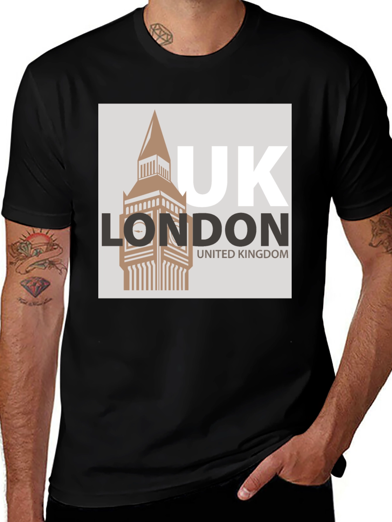 London UK Graphic T-Shirt - Black