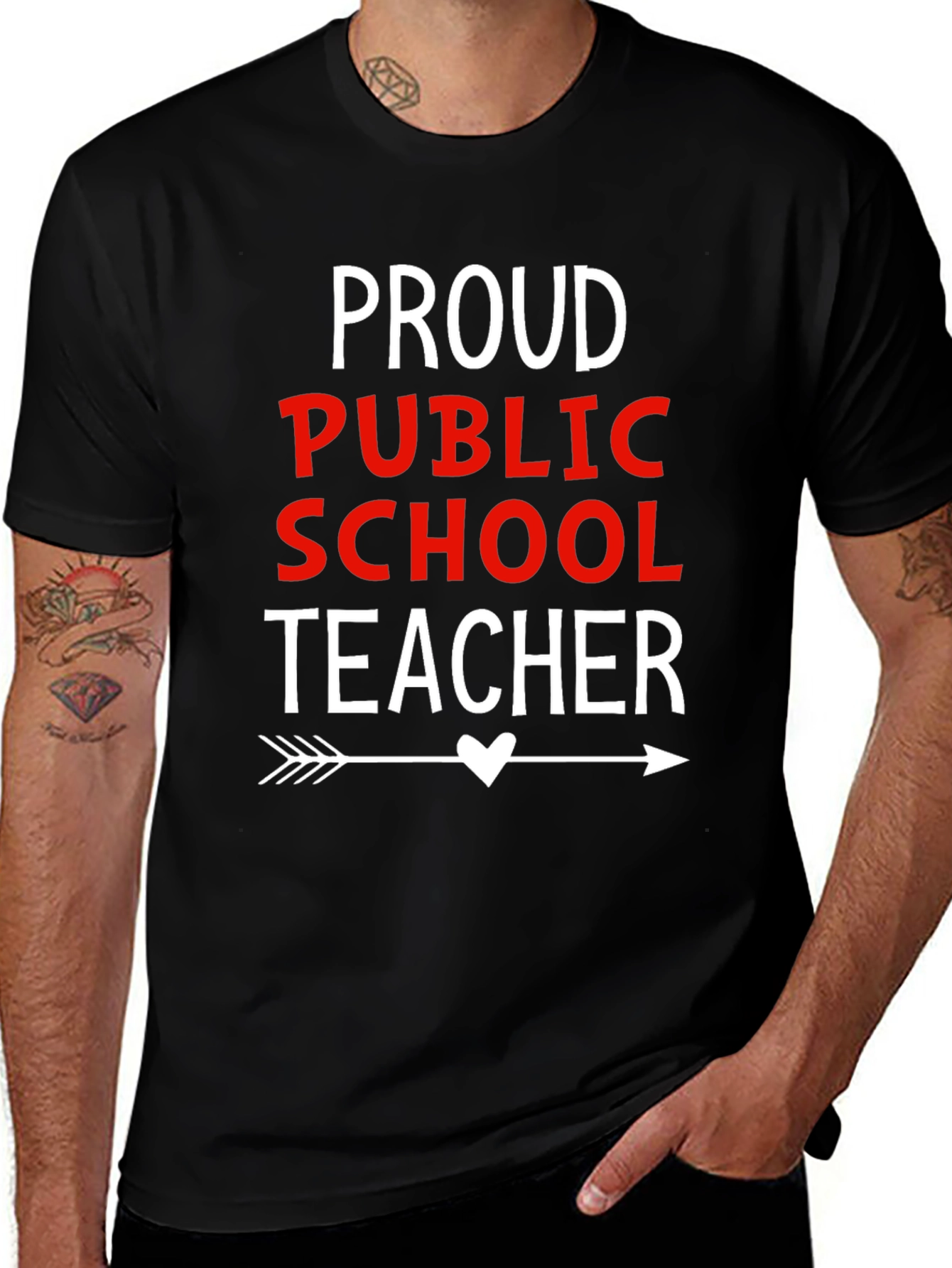 Variant 13 of Proud Public School Teacher Graphic T-Shirt