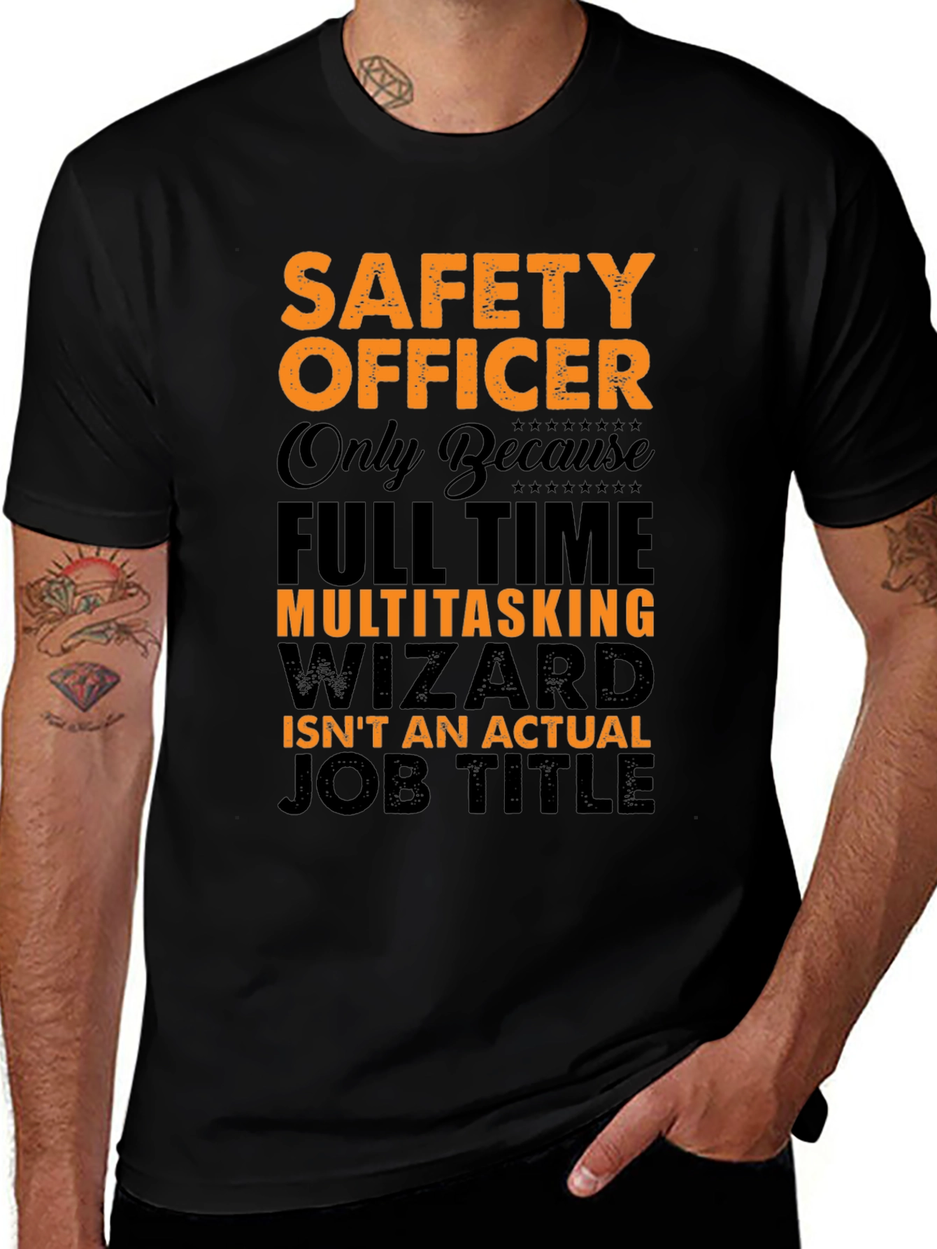 Variant 16 of Safety Officer Multitasking Wizard T-Shirt