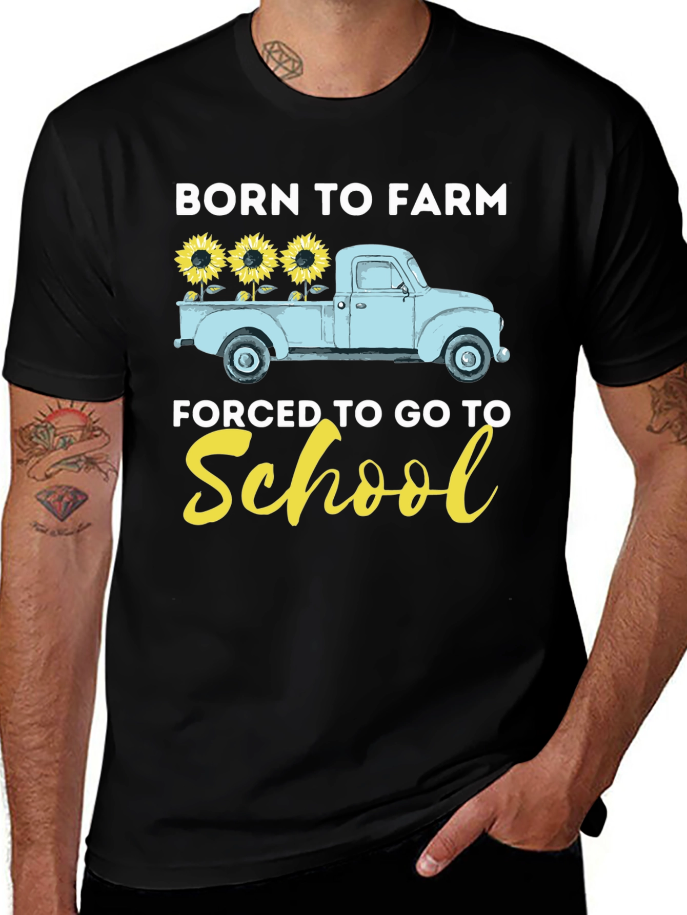 Born to Farm Truck Graphic T-Shirt