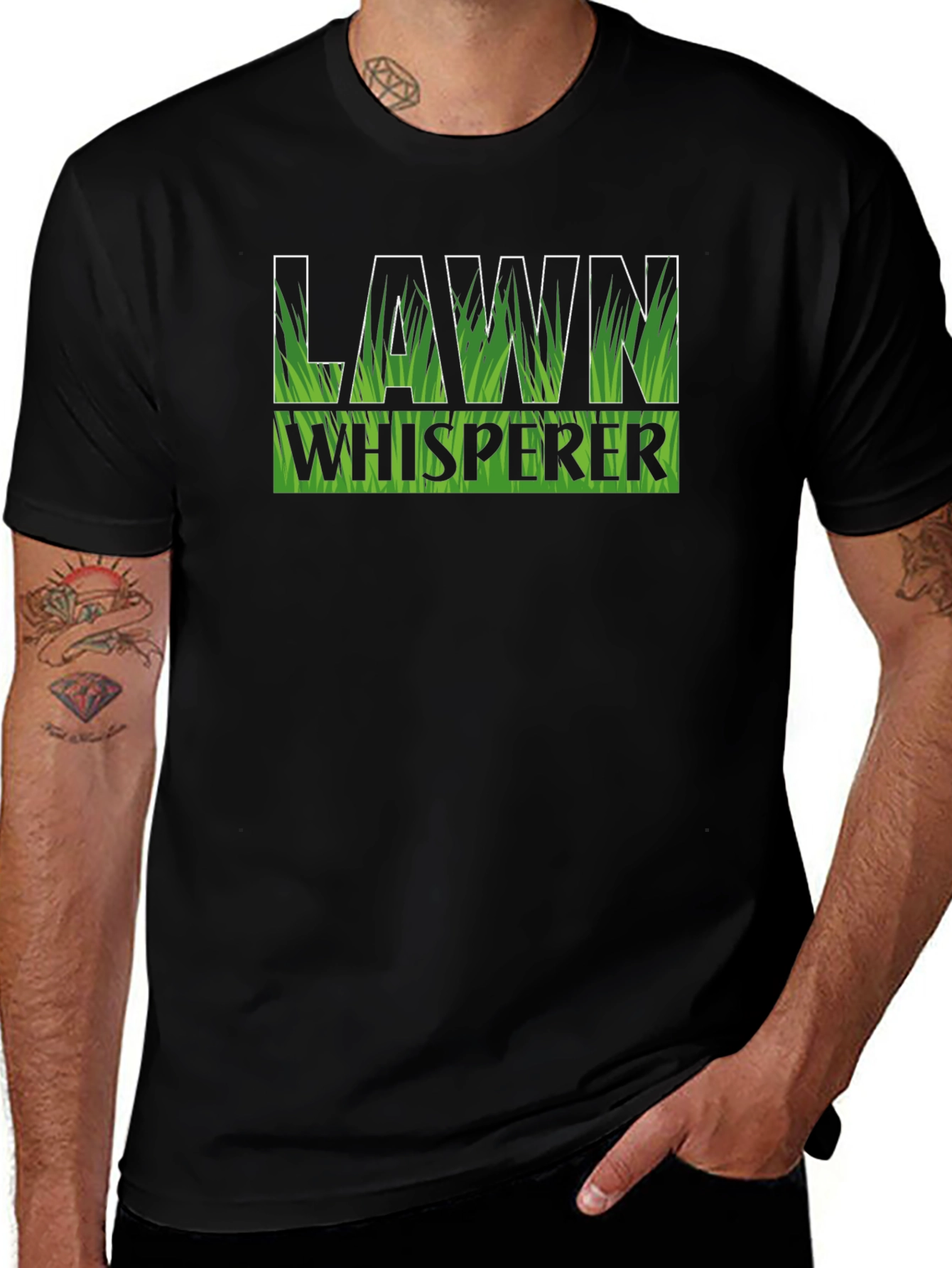 Variant 26 of Lawn Whisperer Graphic T-Shirt - Gardener Humor Tee