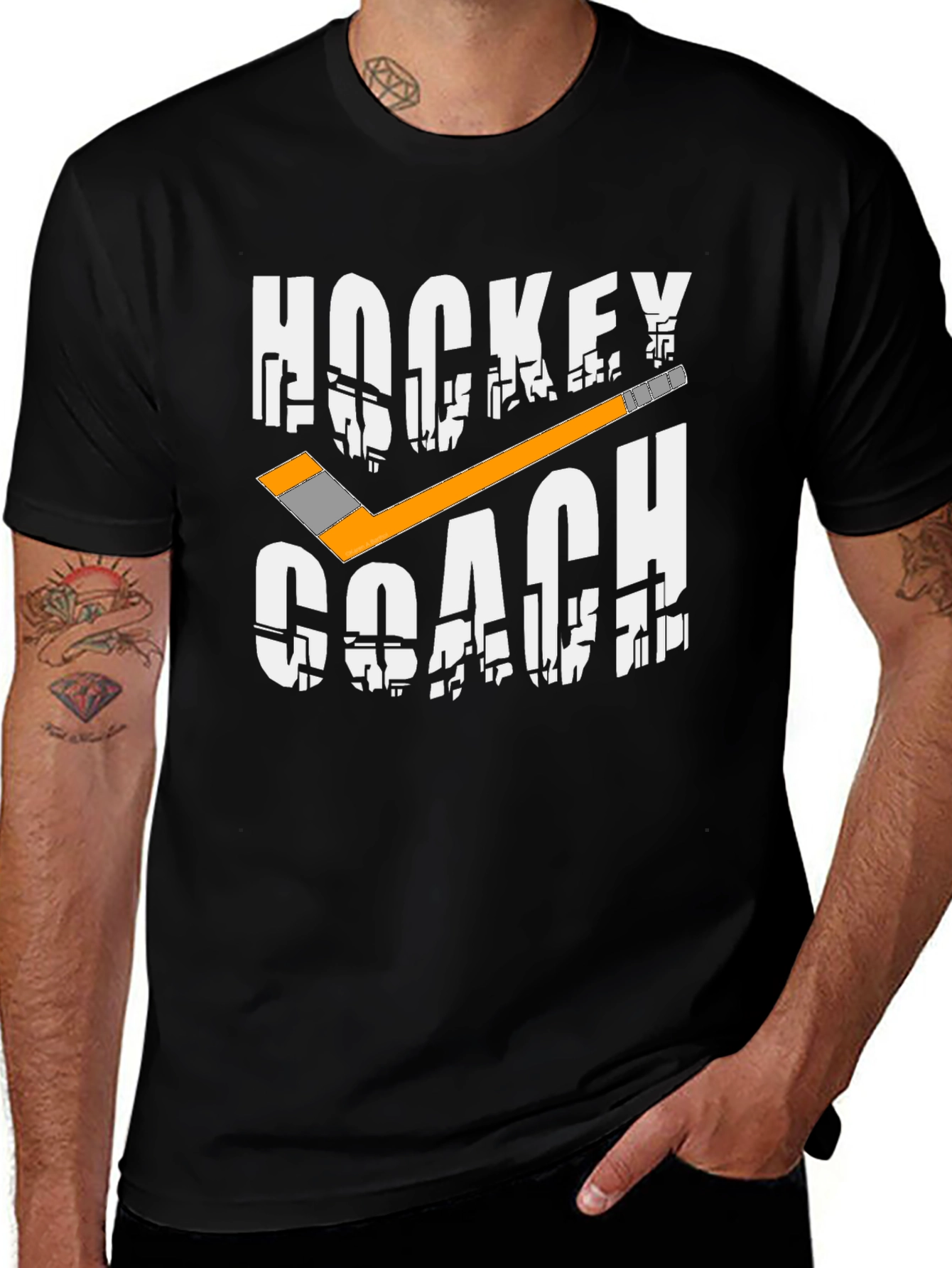 Variant 11 of Hockey Coach Graphic T-Shirt - Sports Apparel