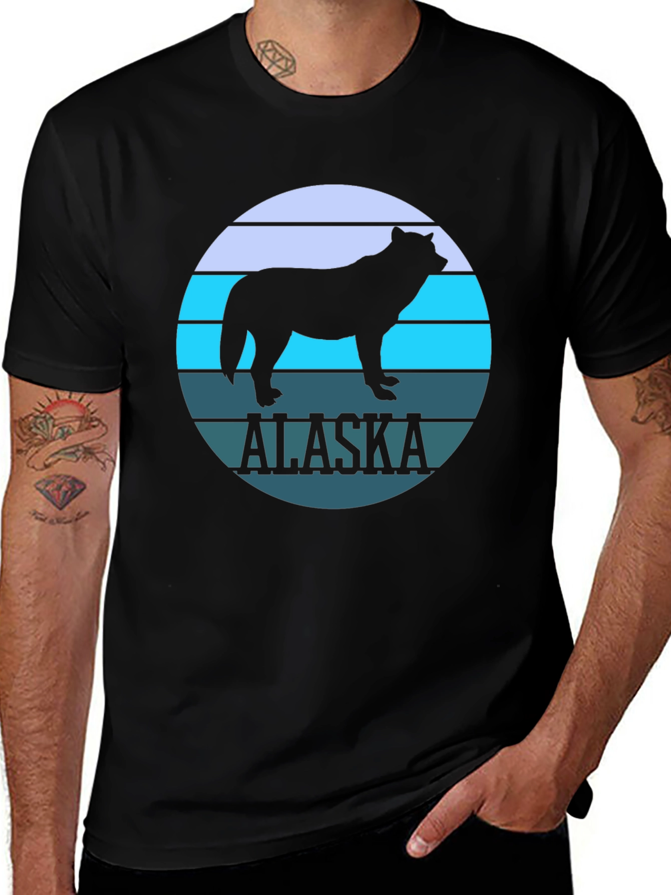 Variant 7 of Alaska Wolf Graphic T-Shirt