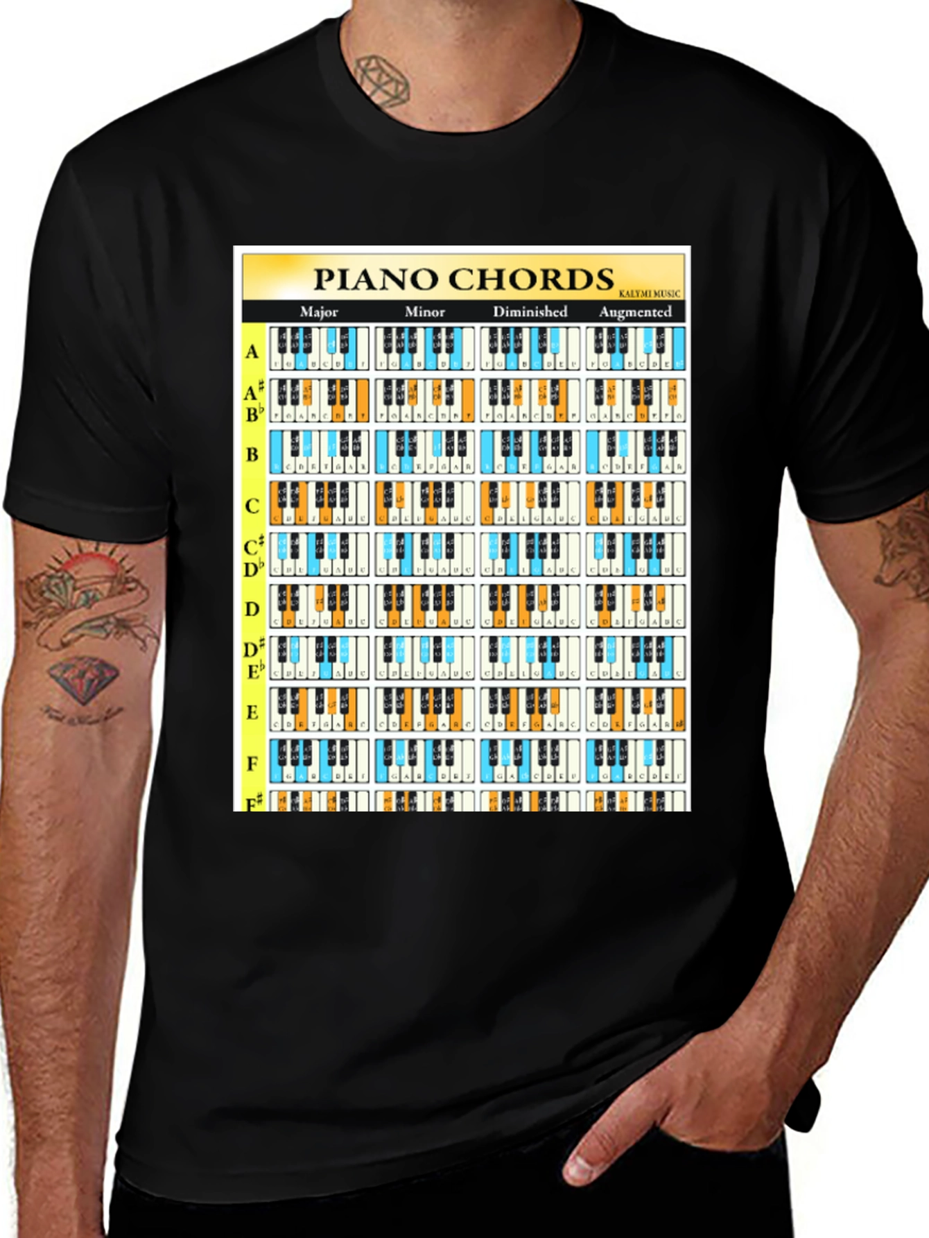 Piano Chords Music T-Shirt: Musician's Guide