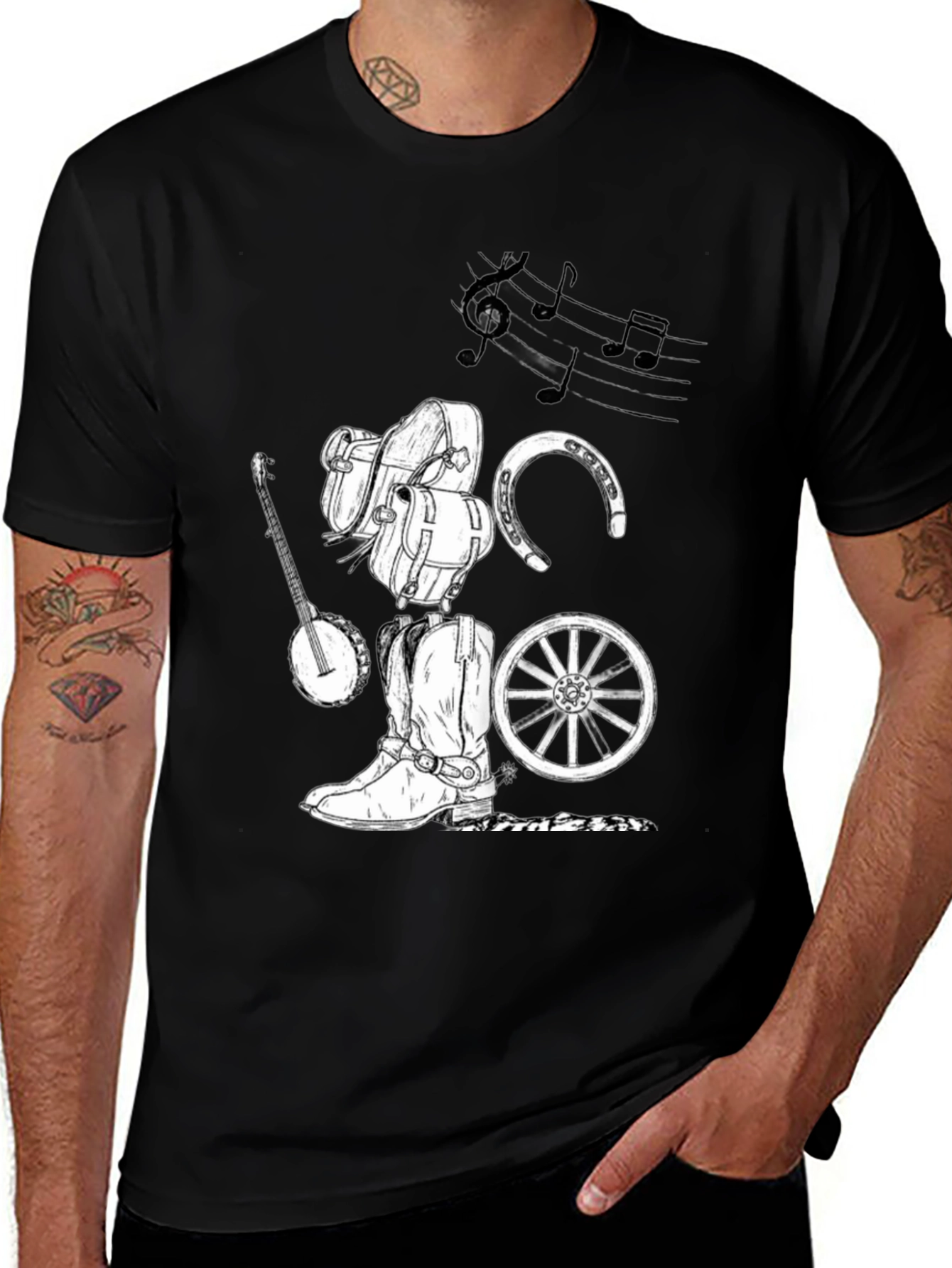 Variant 29 of Rustic Cowboy Music Graphic Tee