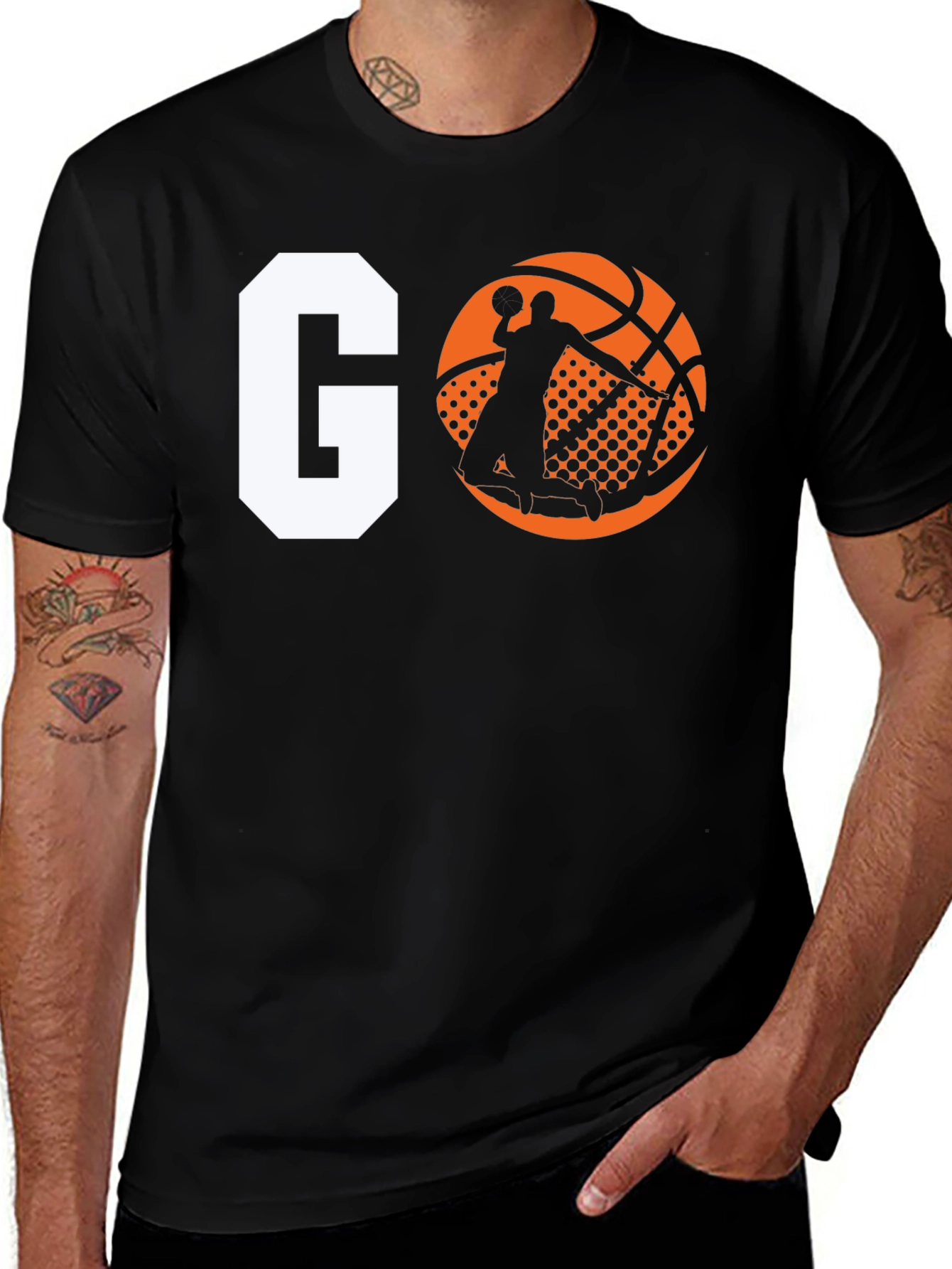 Variant 30 of Go Basketball T-Shirt - Athletic Sportswear Tee