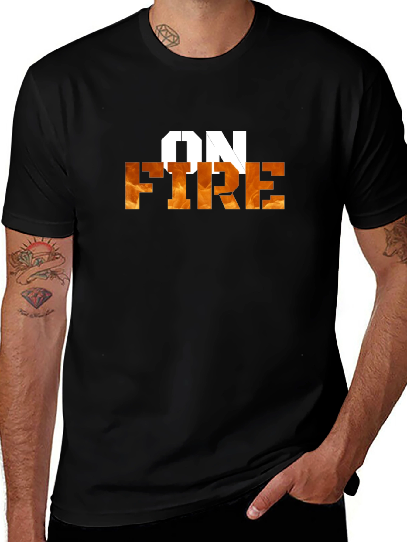 Variant 14 of On Fire Graphic Tee - Bold Statement T-Shirt