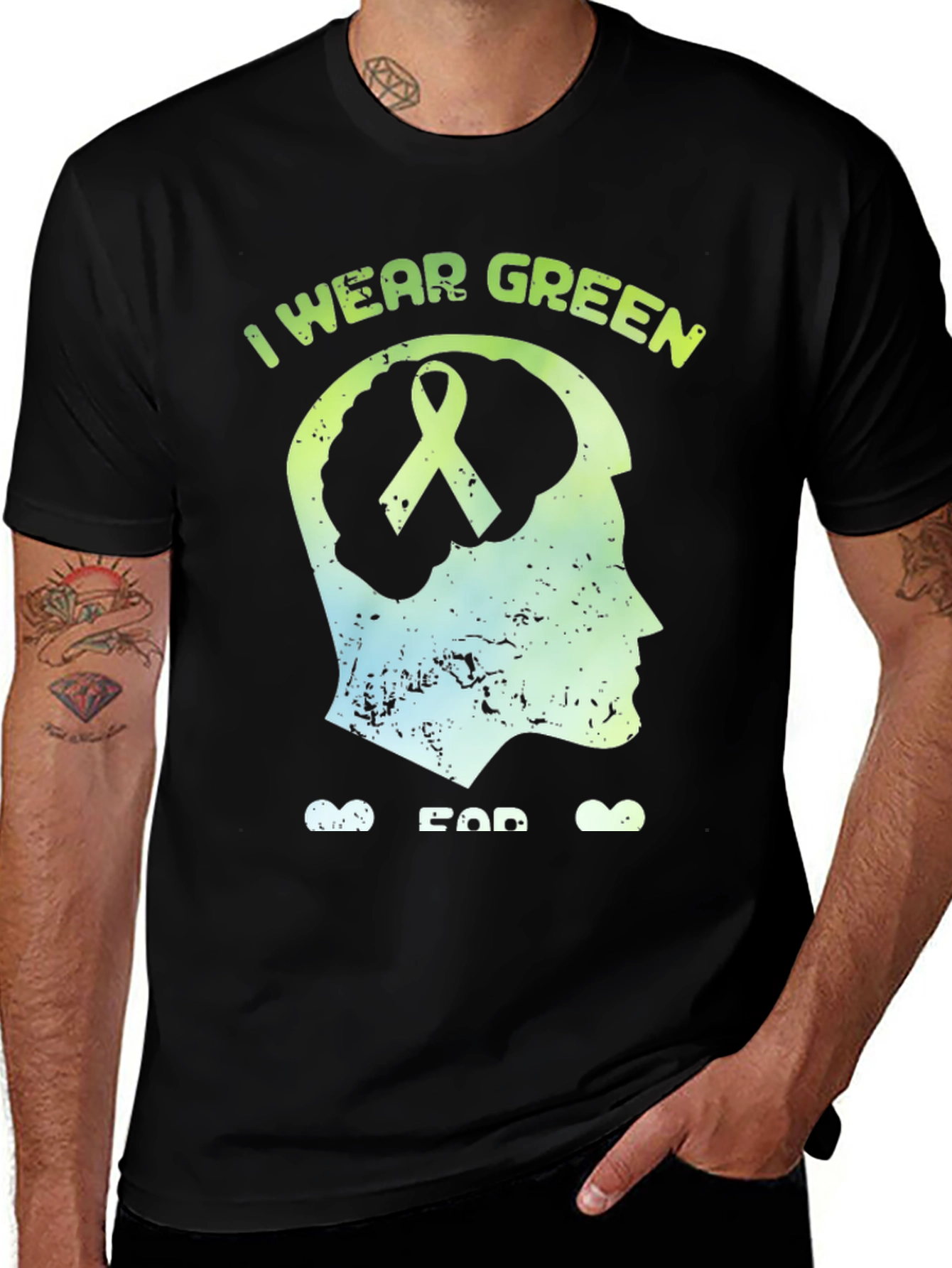 Variant 22 of I Wear Green Mental Health Awareness T-Shirt