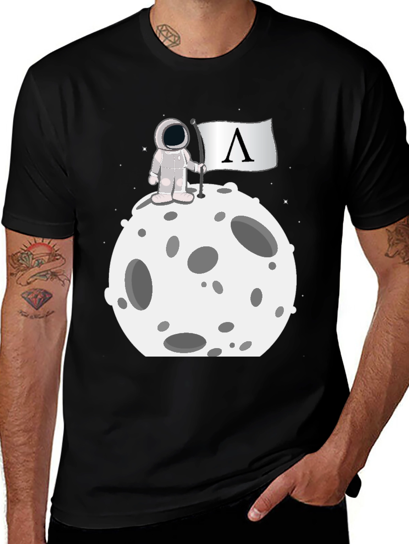 Variant 23 of Astronaut on Moon Graphic T-Shirt