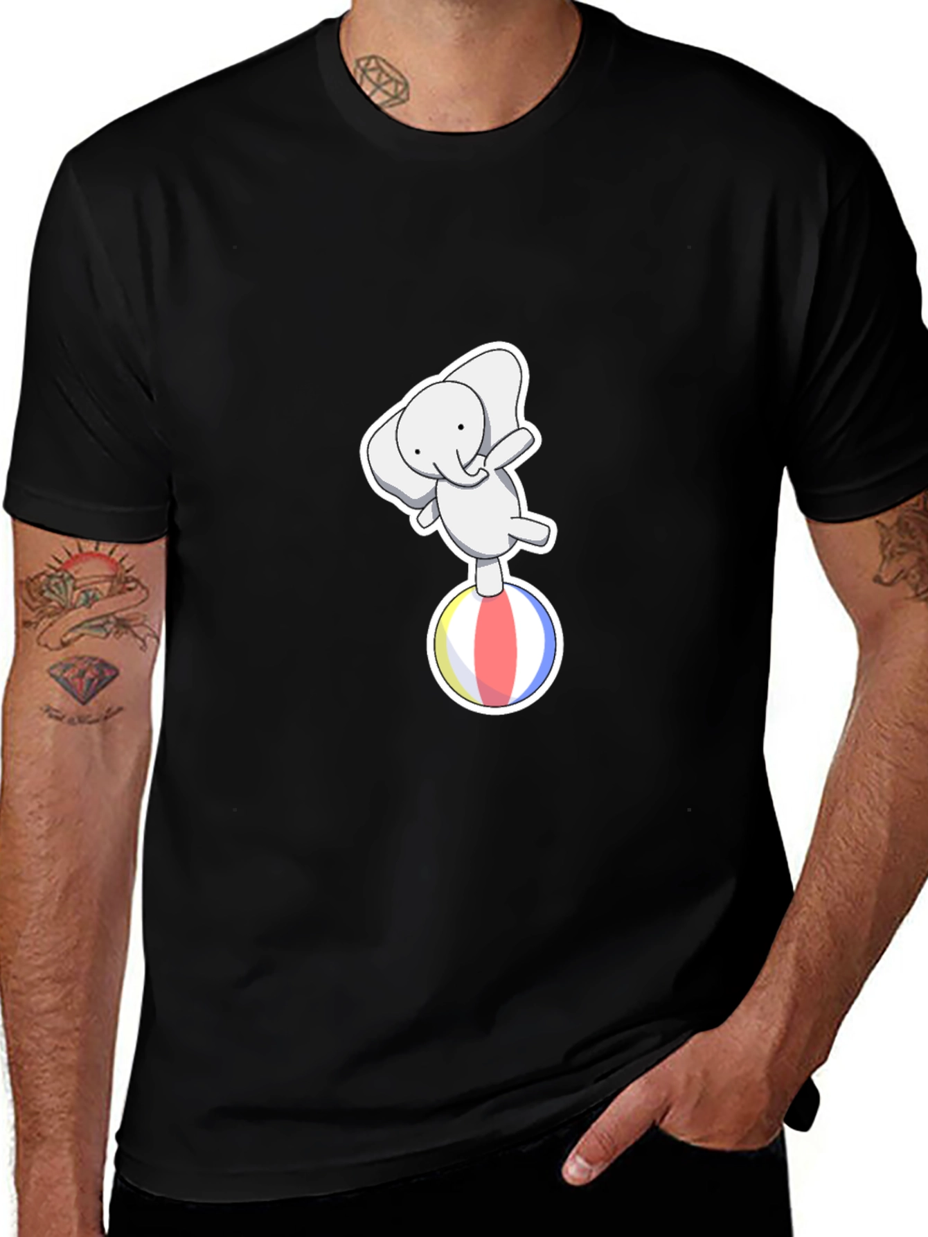 Variant 27 of Elephant on Ball Graphic Tee