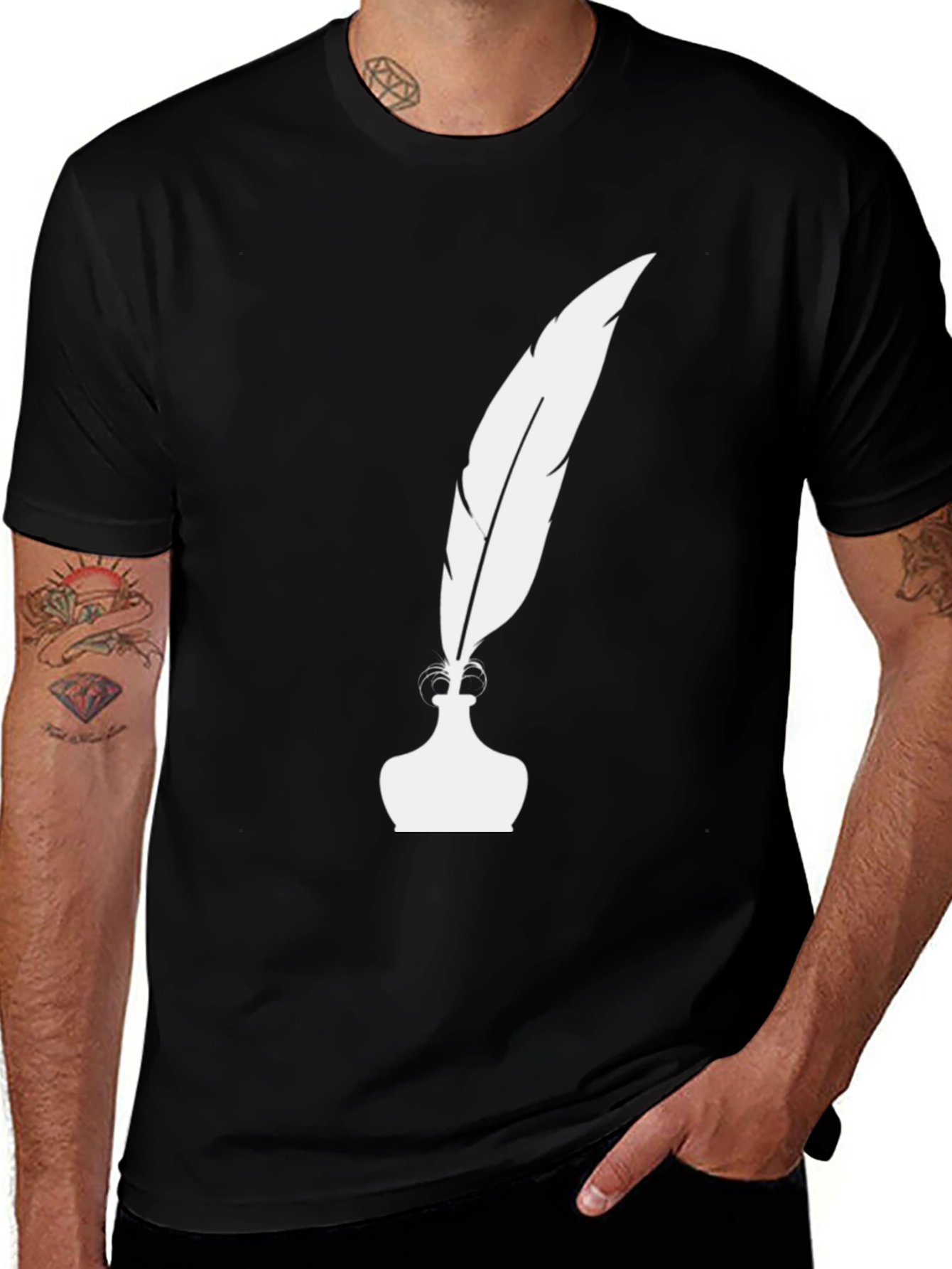 Variant 25 of Quill & Inkwell T-Shirt - Classic Writer Design
