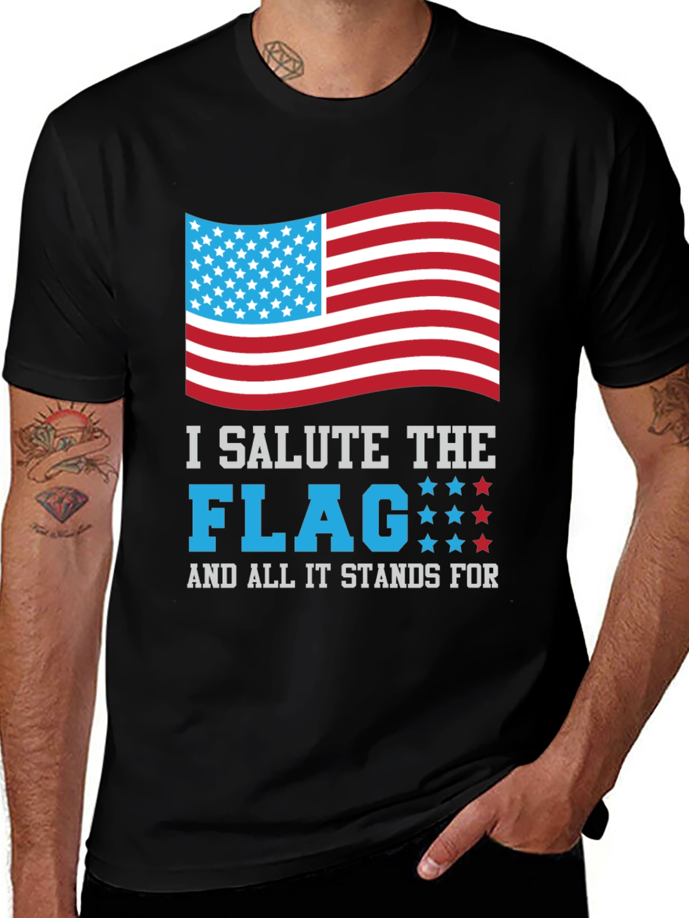 Variant 15 of I Salute The Flag Graphic T-Shirt