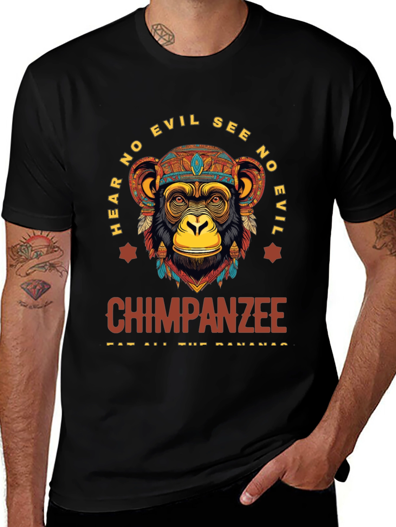 Chimpanzee Hear No Evil T-Shirt
