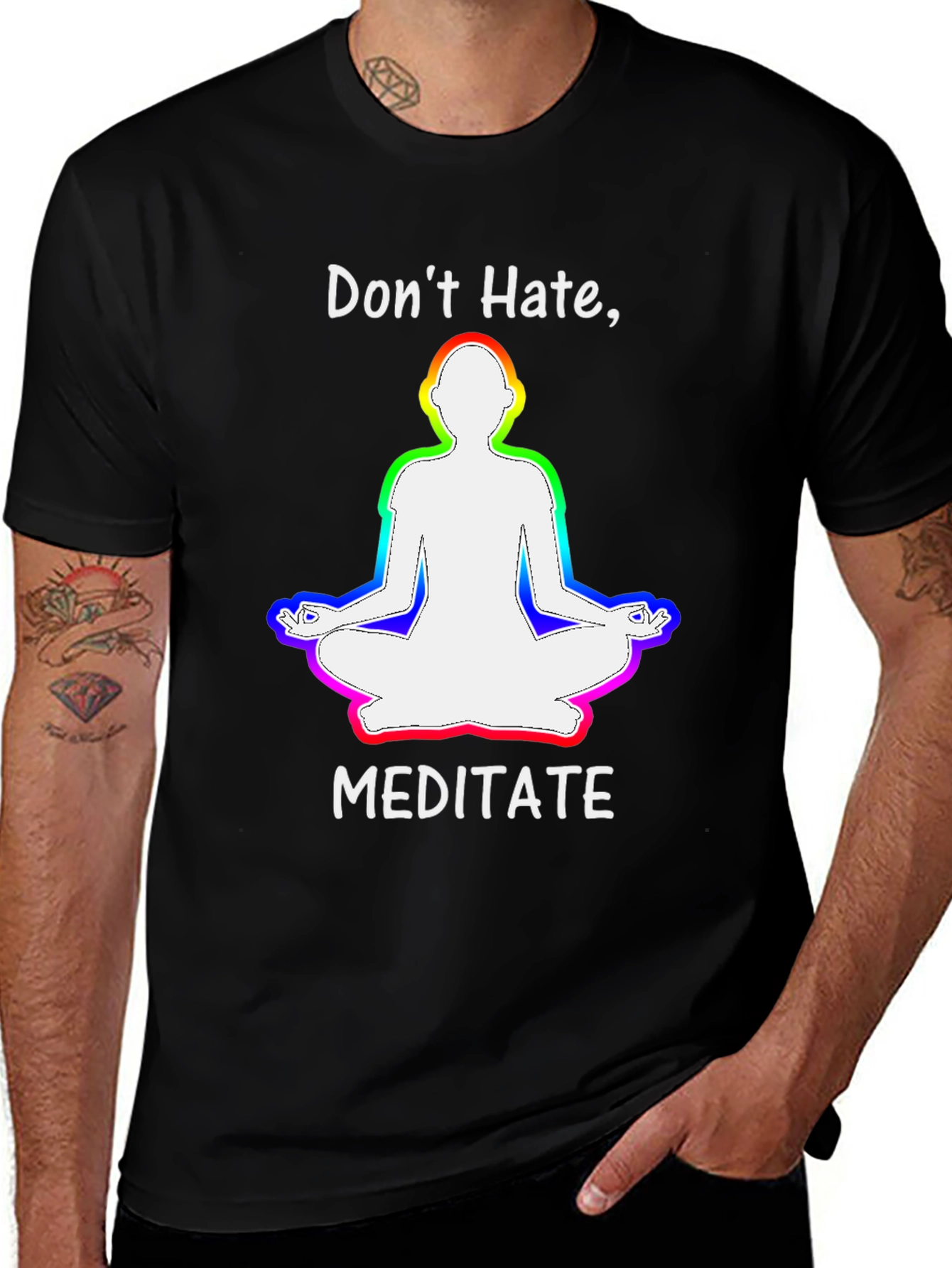 Variant 25 of Don't Hate Meditate T-Shirt - Yoga Zen Tee