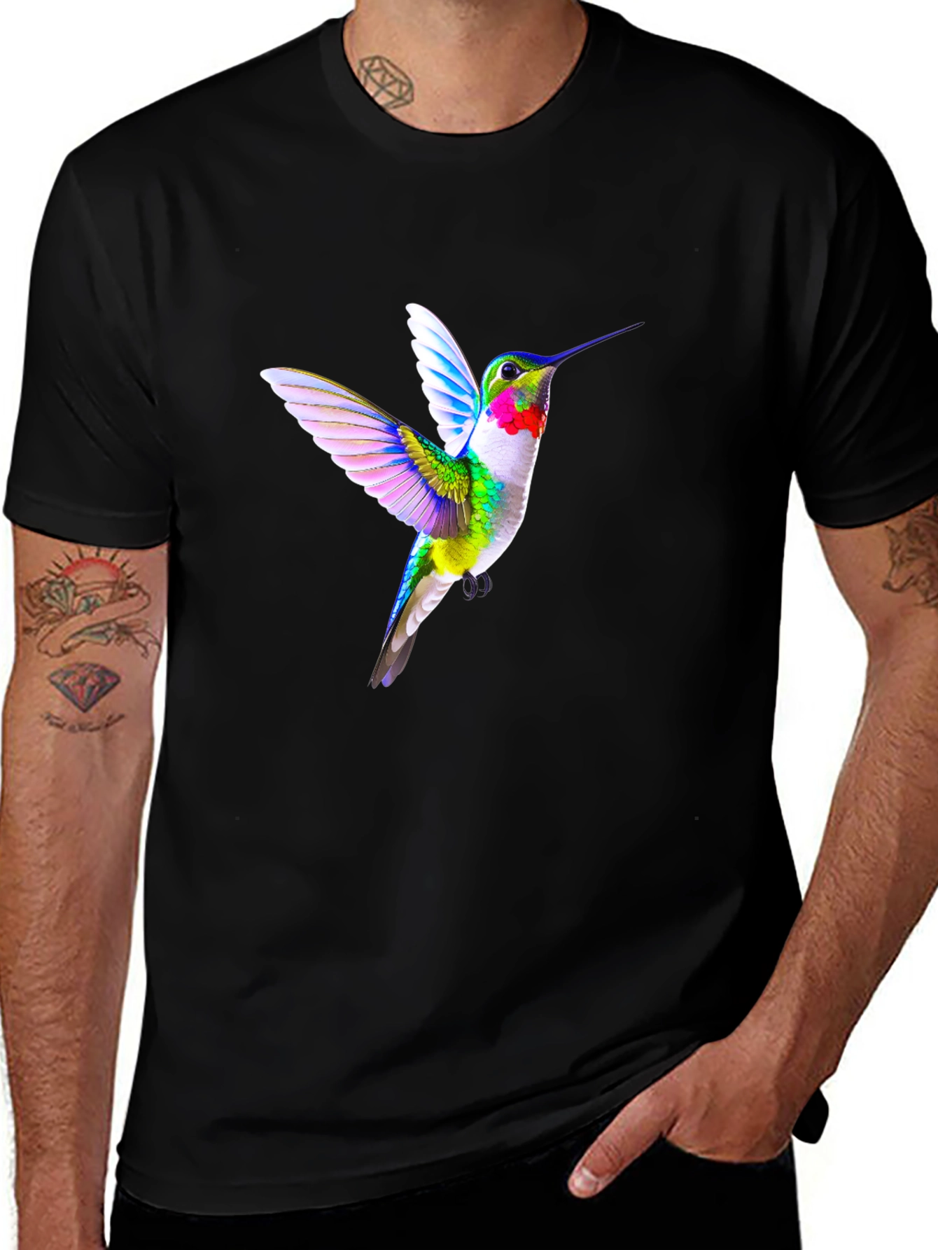 Variant 25 of Hummingbird Graphic Tee - Nature Inspired Design