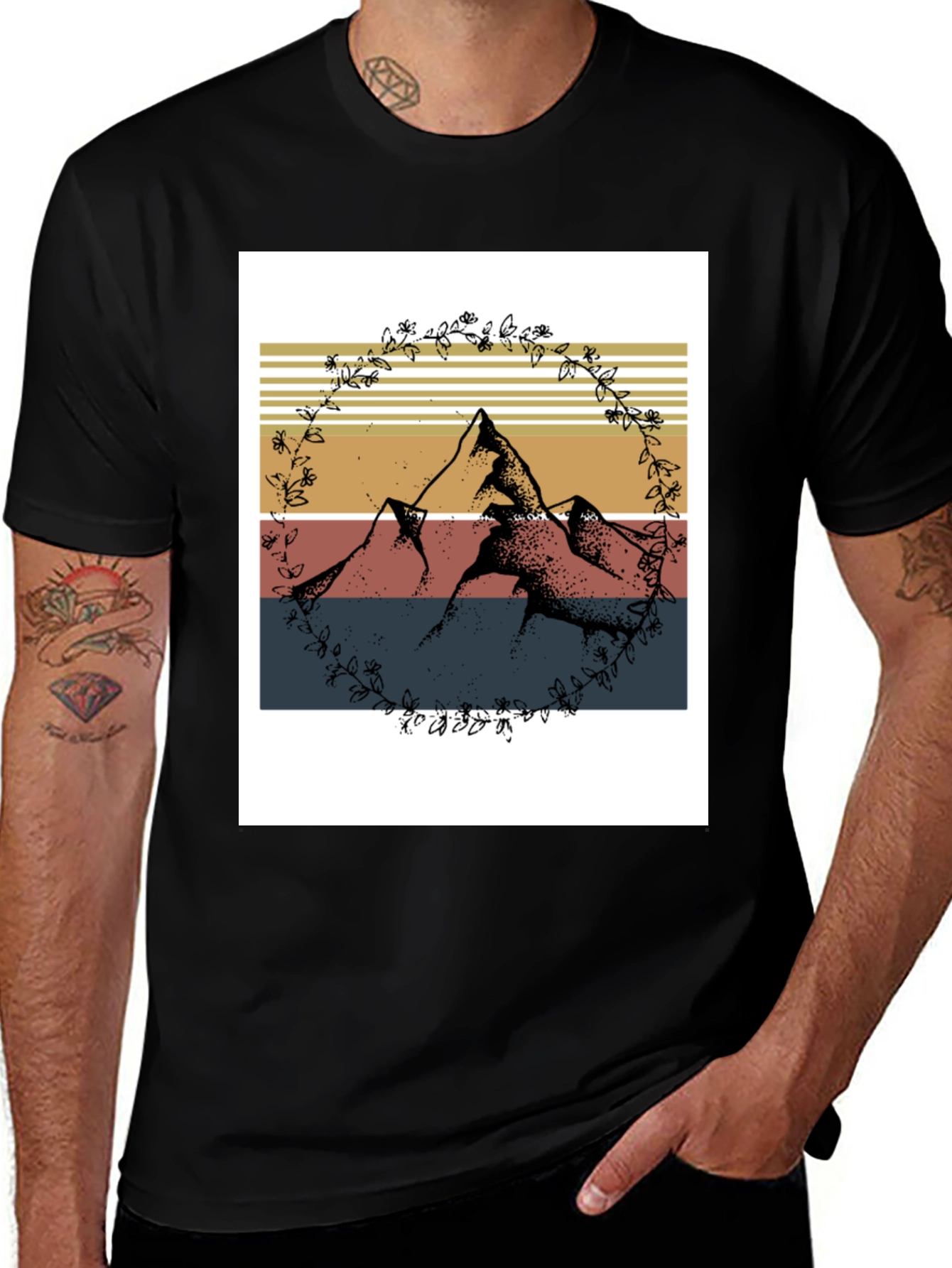 Variant 23 of Mountainscape Graphic Tee - Nature Inspired Style