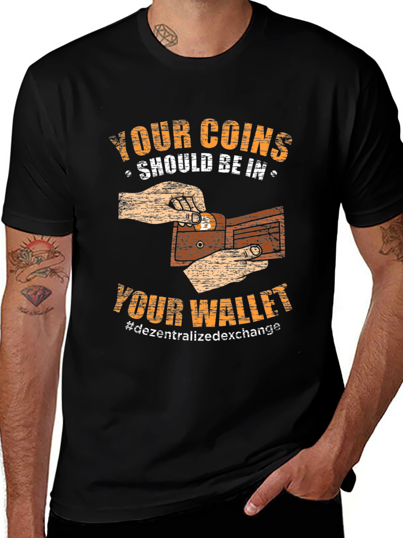 Variant 13 of Crypto Wallet T-Shirt: Your Coins, Your Wallet