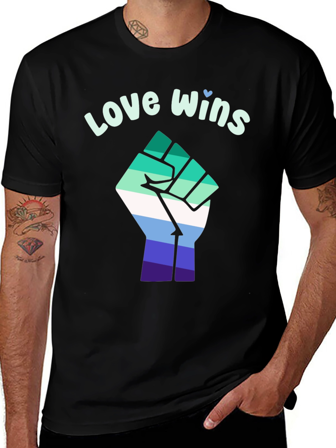 Variant 27 of Love Wins Pride Fist T-Shirt