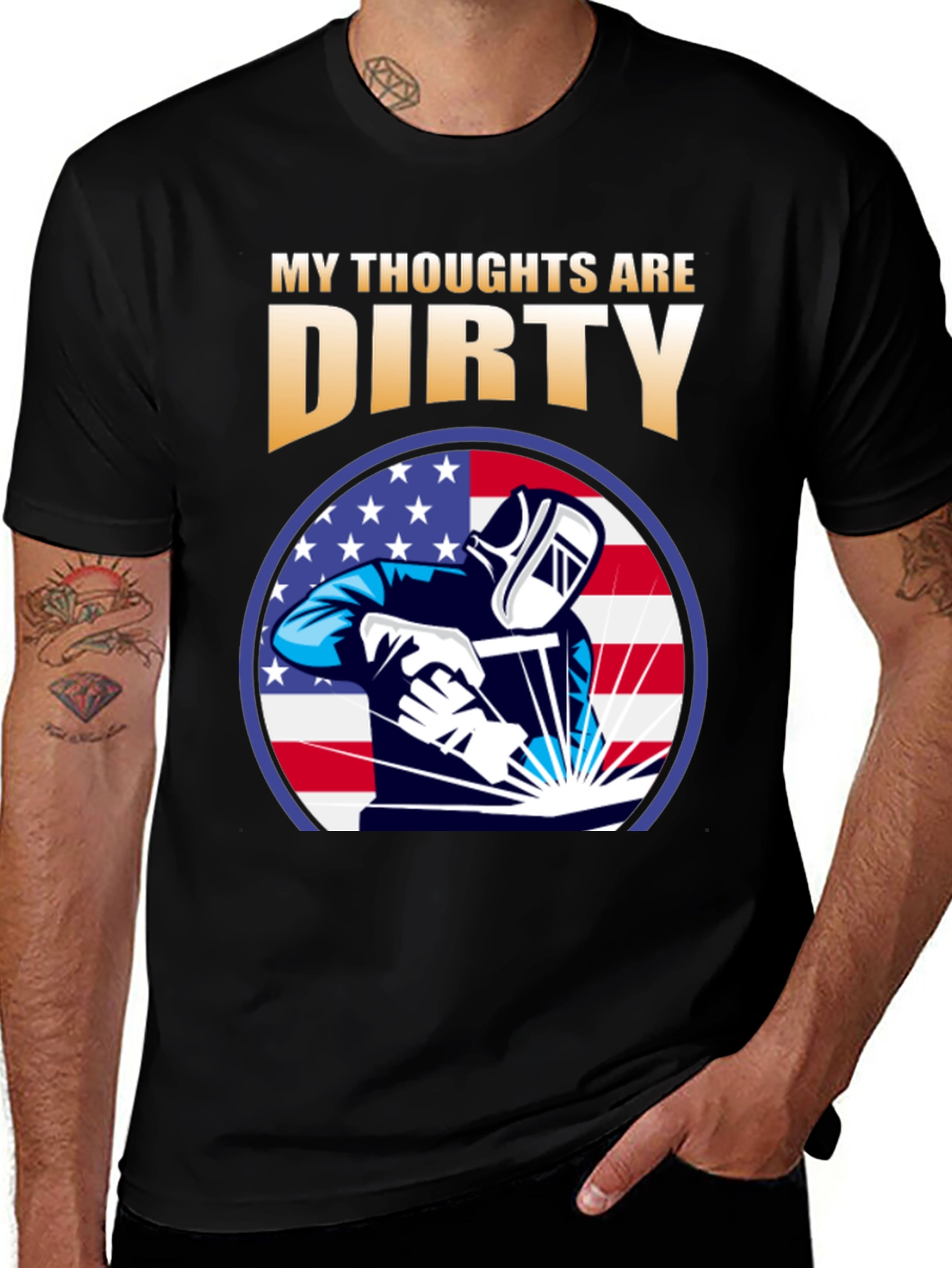 Variant 9 of My Thoughts are Dirty Welder T-Shirt