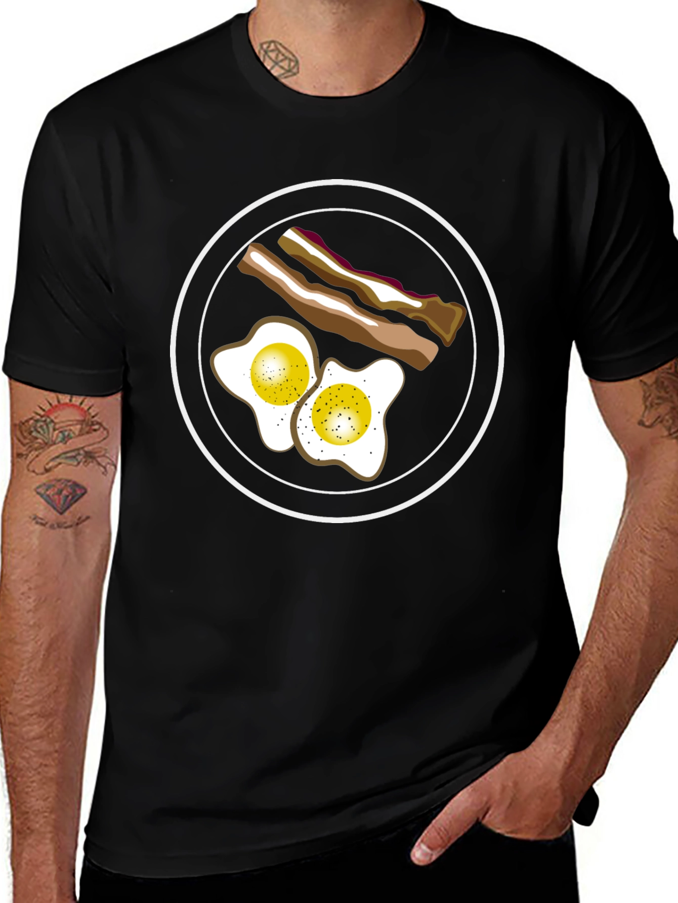Variant 18 of Breakfast T-Shirt: Eggs & Bacon Graphic Tee
