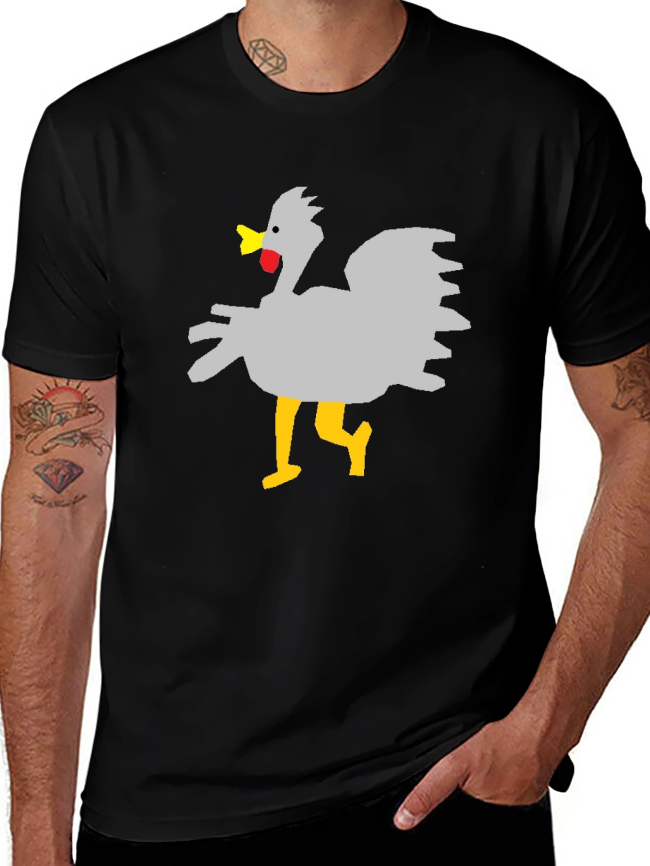 Funny Chicken Graphic T-Shirt - Unisex Black Tee