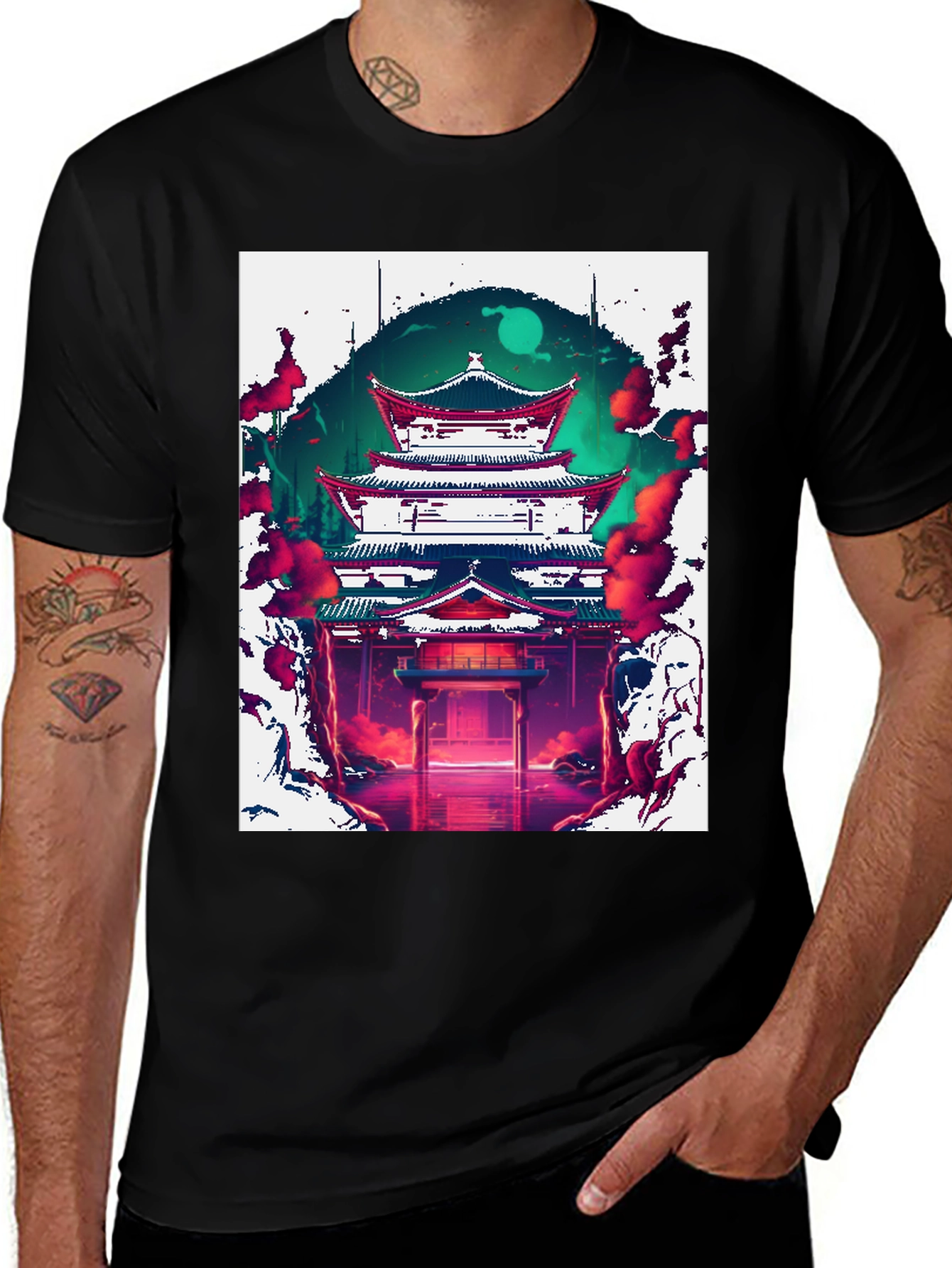 Variant 7 of Japanese Temple Graphic Tee