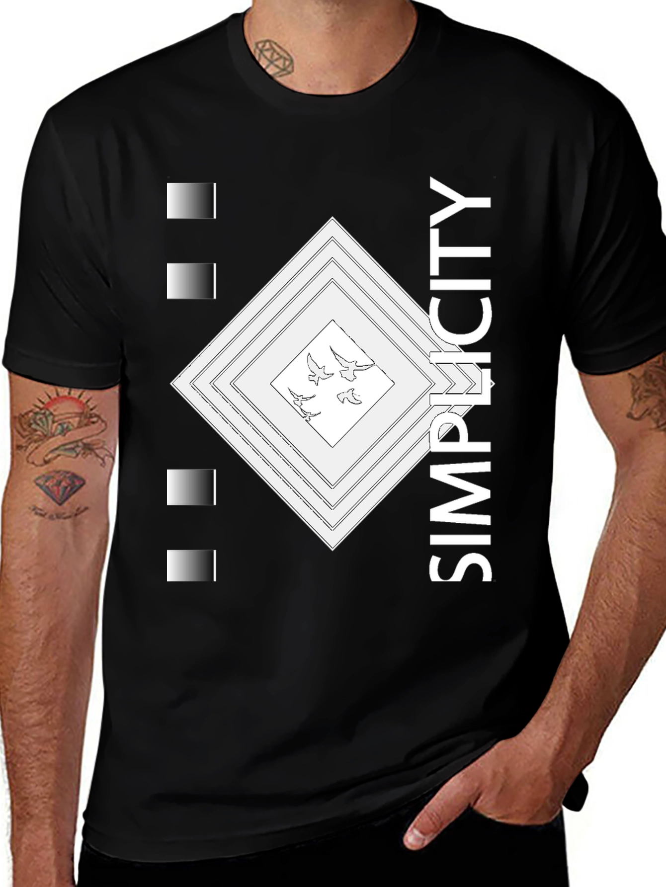 Variant 21 of Simplicity Graphic Tee - Modern Black T-Shirt
