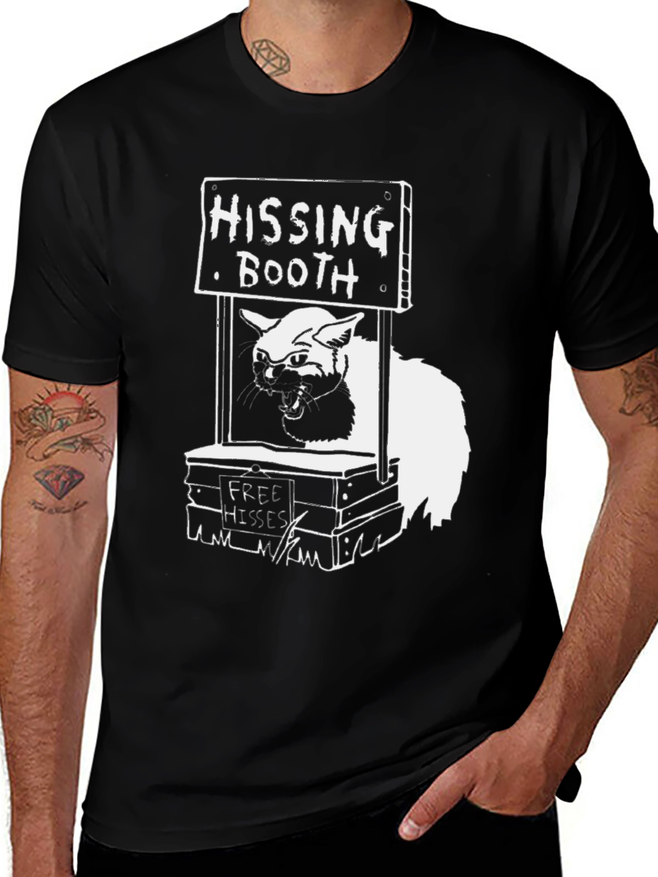 Variant 7 of Hissing Booth Cat T-Shirt - Funny Graphic Tee