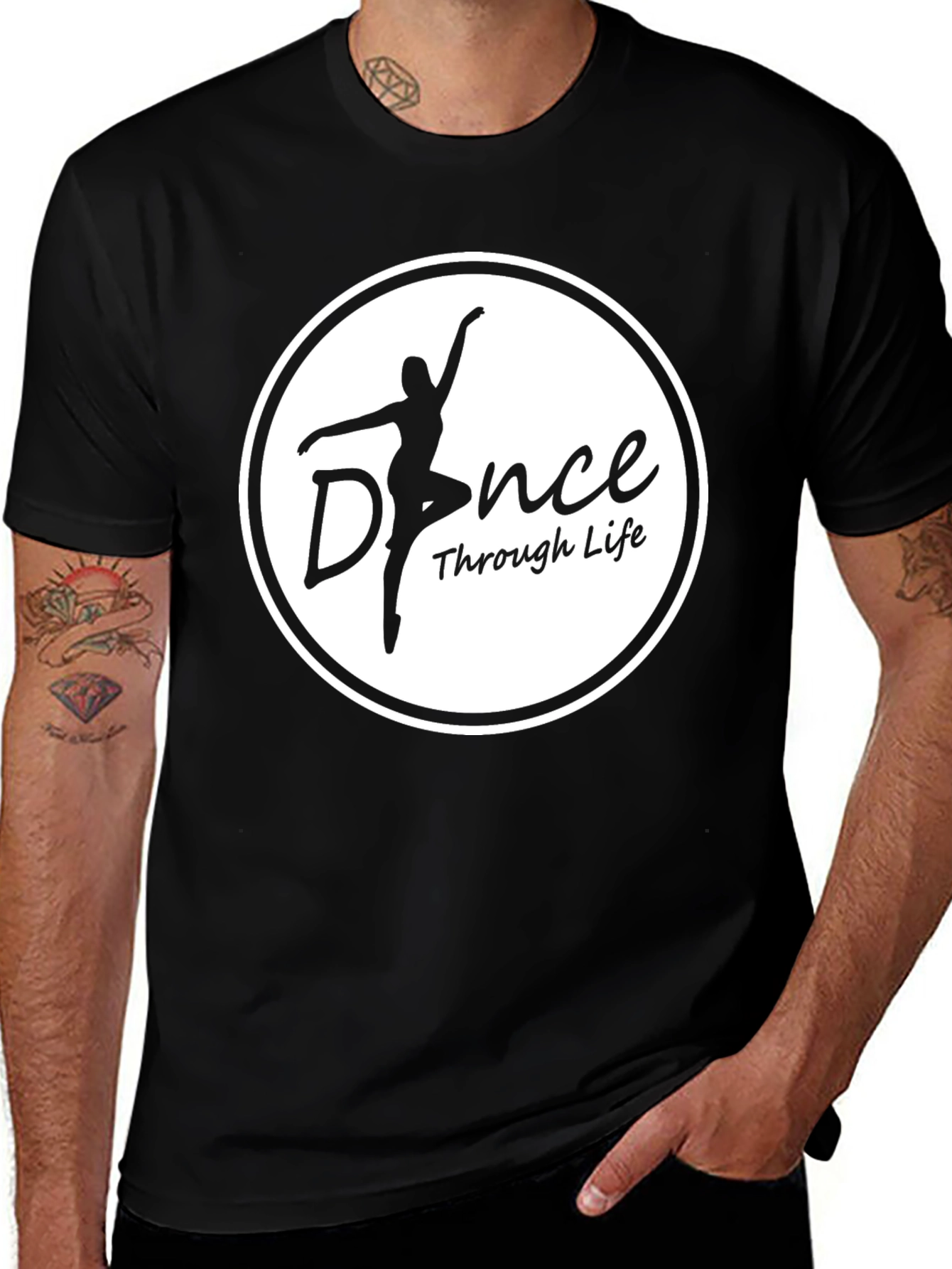 Variant 9 of Dance Through Life Black Graphic Tee