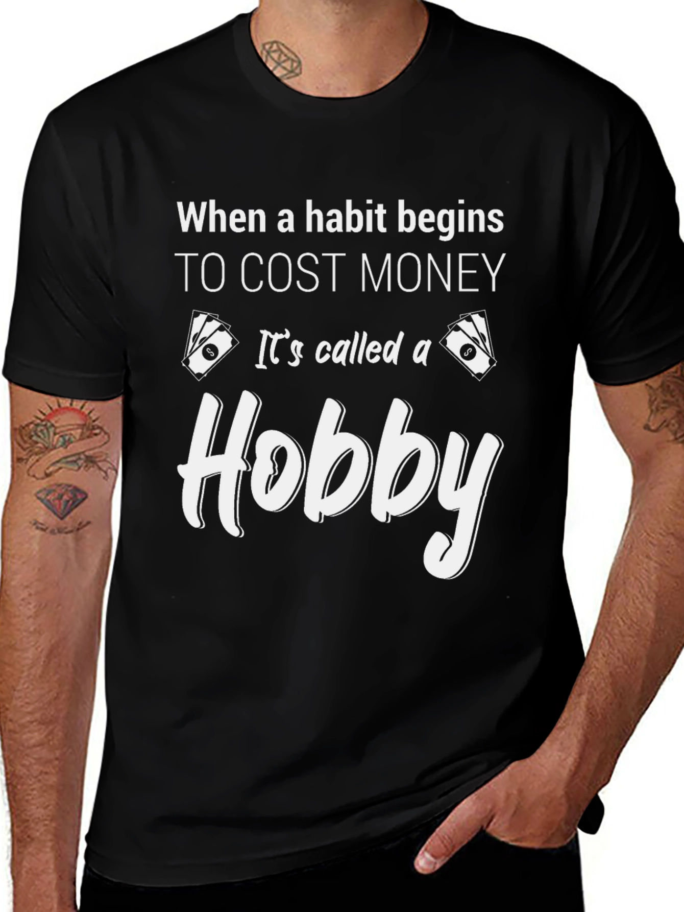 Variant 28 of Hobby T-Shirt: When a Habit Costs Money